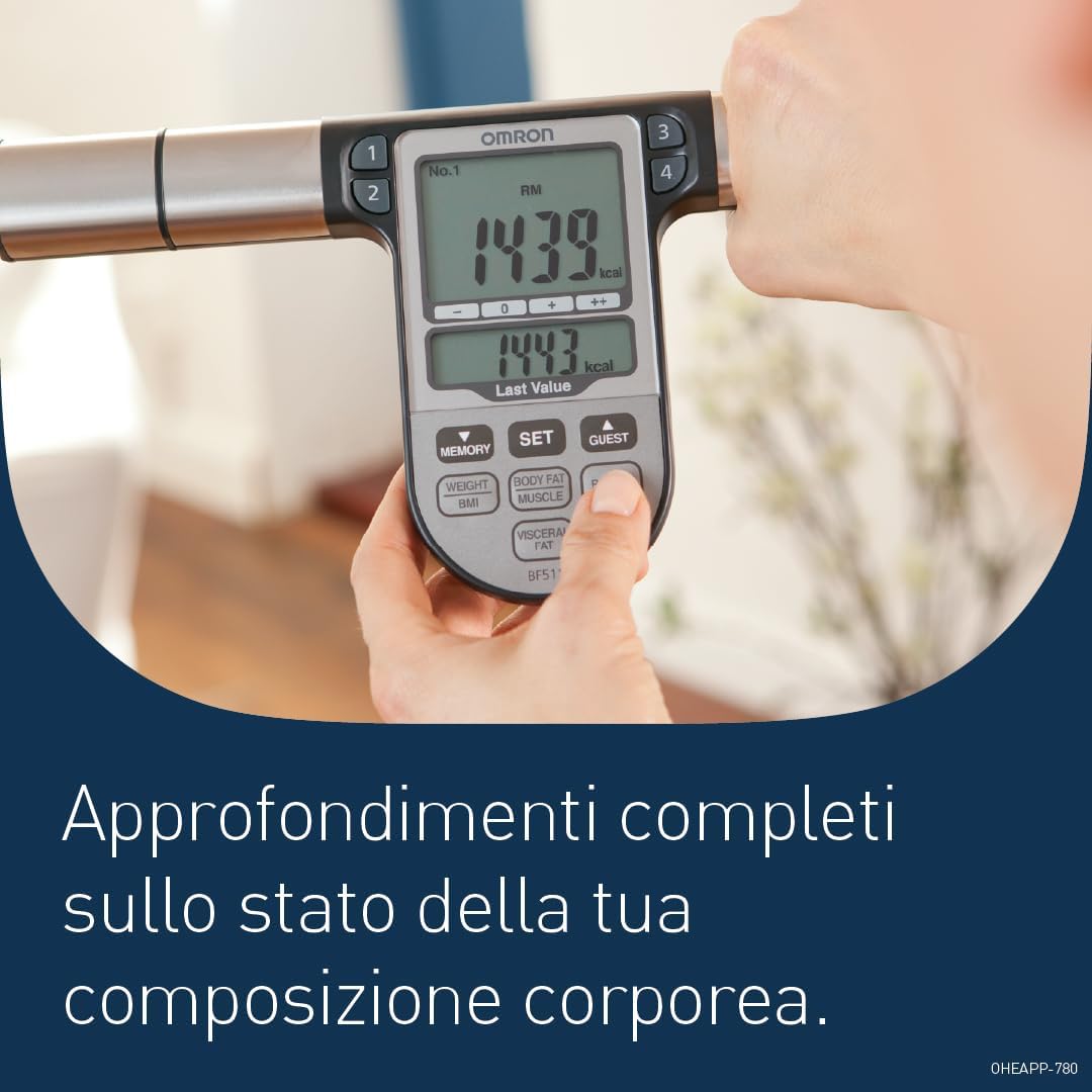 Thumbnail 2 de OMRON BF511: Bilancia analizzatore di composizione corporea con 8 sensori ad alta precisione