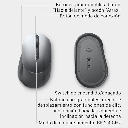 Thumbnail 6 de Dell MS5320W ratón inalámbrico multi-dispositivo, gris 🖱