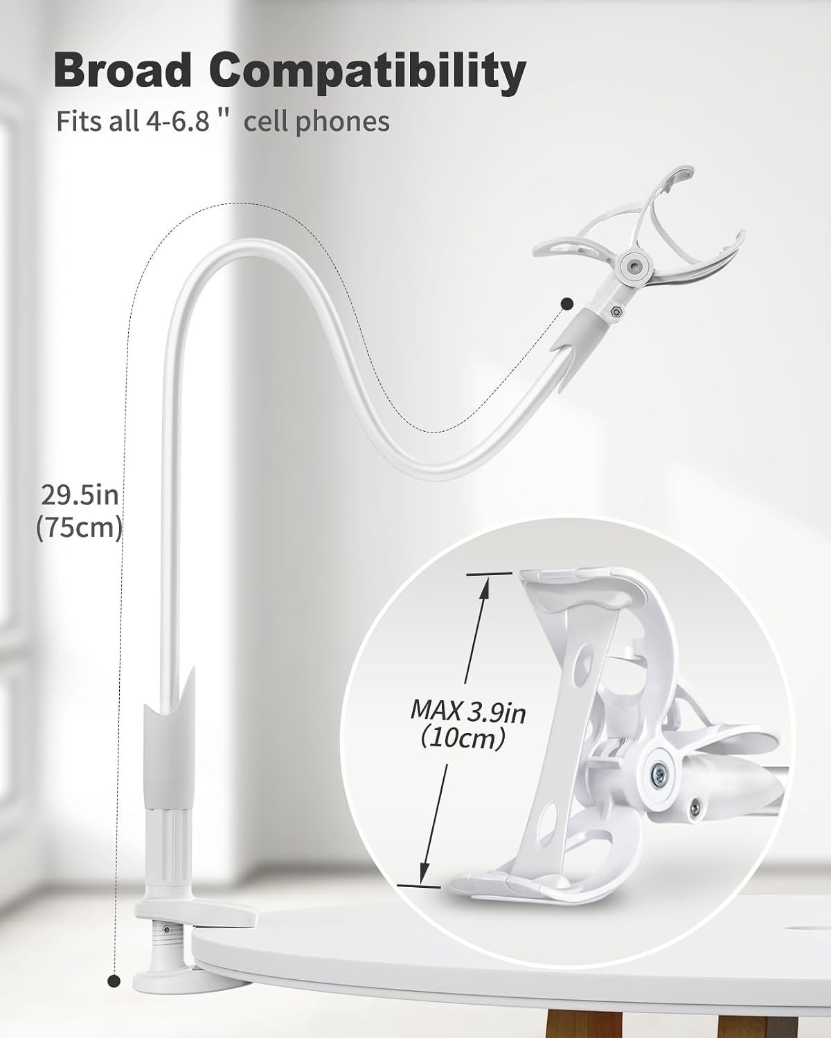 Thumbnail 4 de SAIJI Soporte para teléfono Gooseneck – mobilhållare med 85 cm svanhalsarm