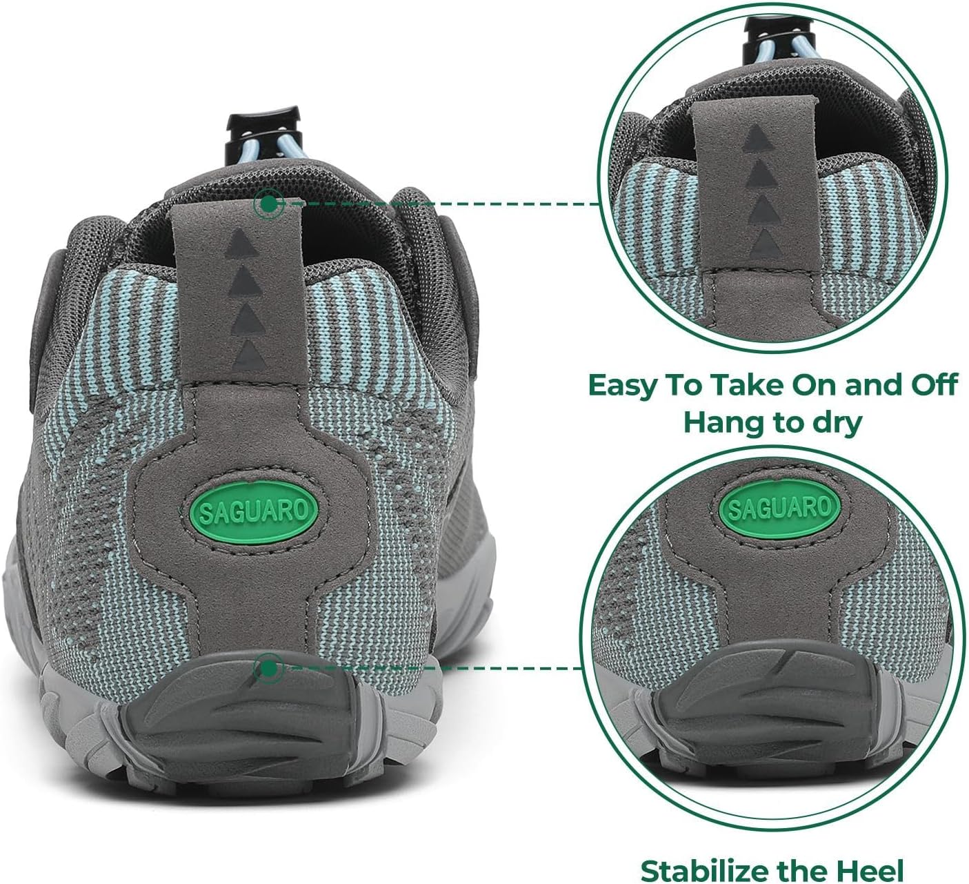 Detalle 2 de SAGUARO Barfußschuhe mit breiter Zehenbox und Zero-Drop Sohle (Gr. 35–48)