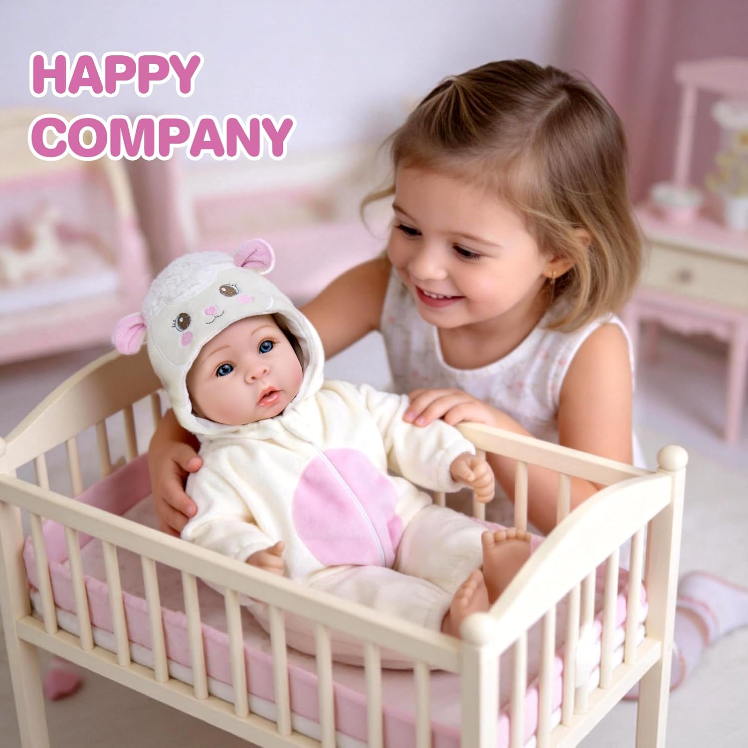 Thumbnail 3 de Aori Baby Doll Realistic 17-Inch with Feeding Kit: Safe, Poseable Realism for Kids, Parents, and Collectors