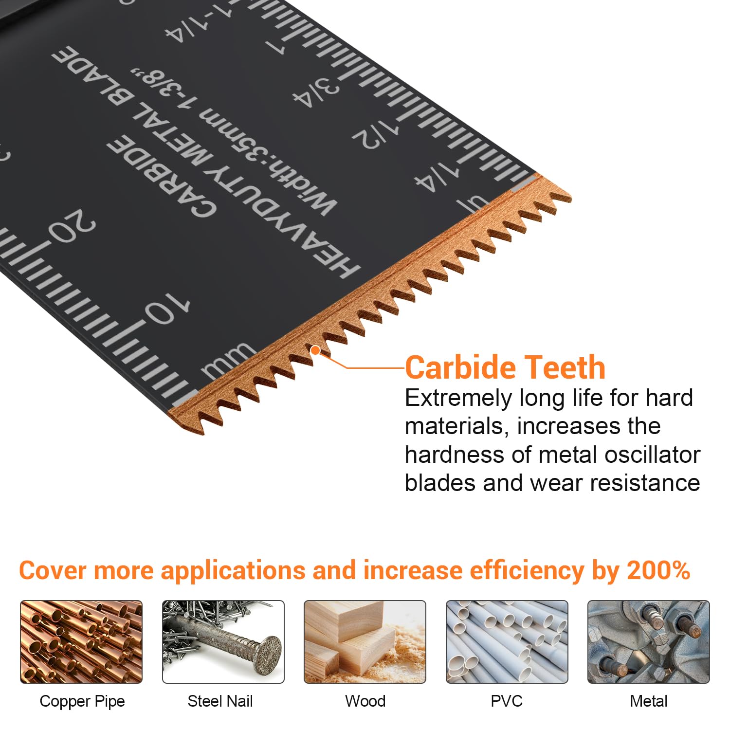 Detalle de PECHAM Tools-001 Oscillating Multitool Blades, 23-Piece Titanium and Carbide Set