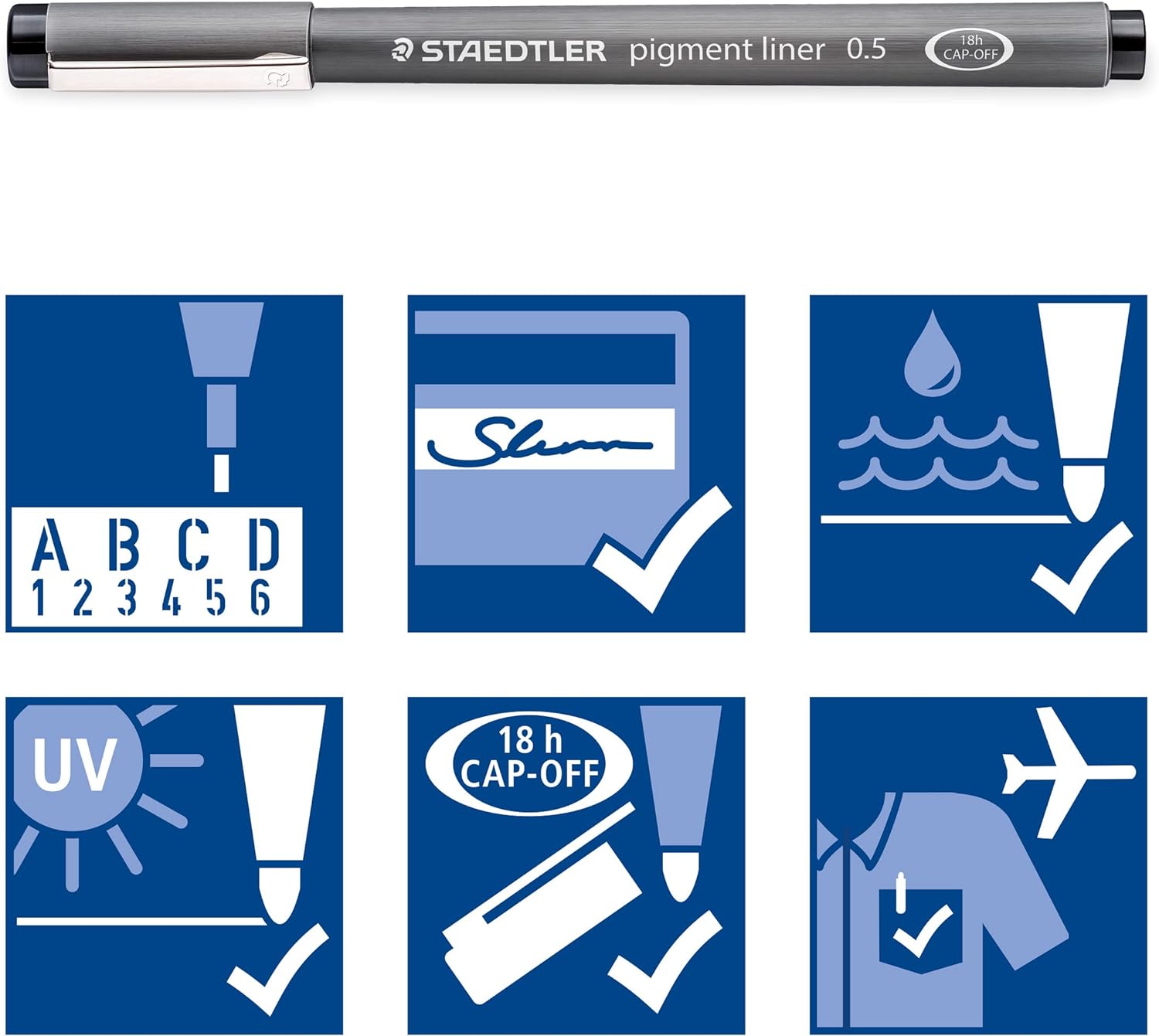 Thumbnail 4 de Staedtler Pigment Liner 6 feutres ✏️