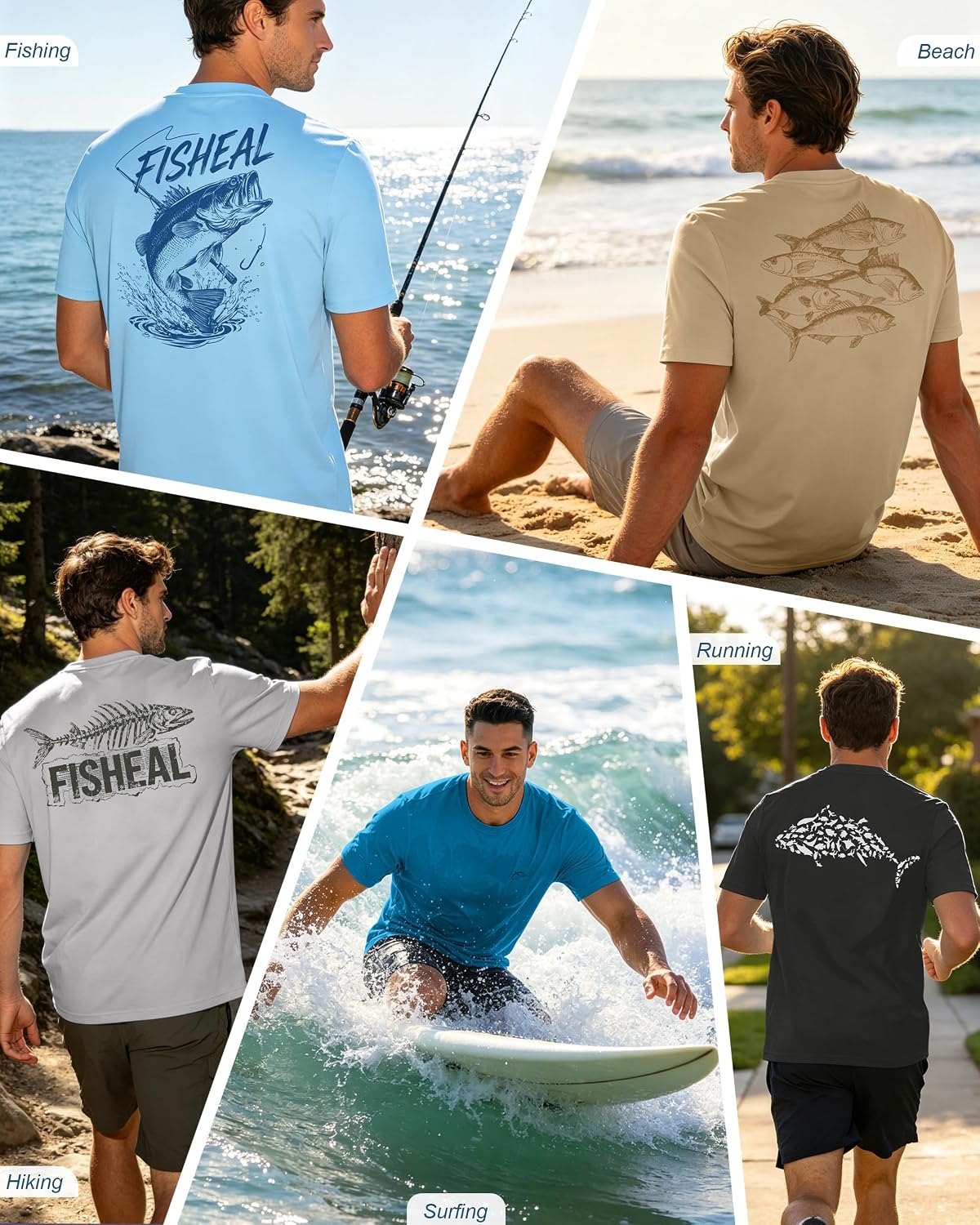 Thumbnail 5 de FISHEAL Men's Fishing Shirt UPF 50+
