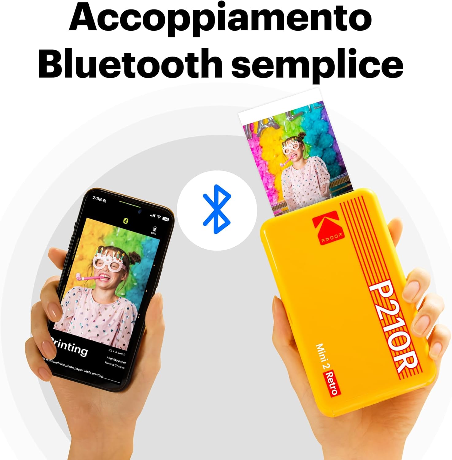 Thumbnail 4 de KODAK Mini 2 Retro stampante fotografica portatile per smartphone Bluetooth (nero)
