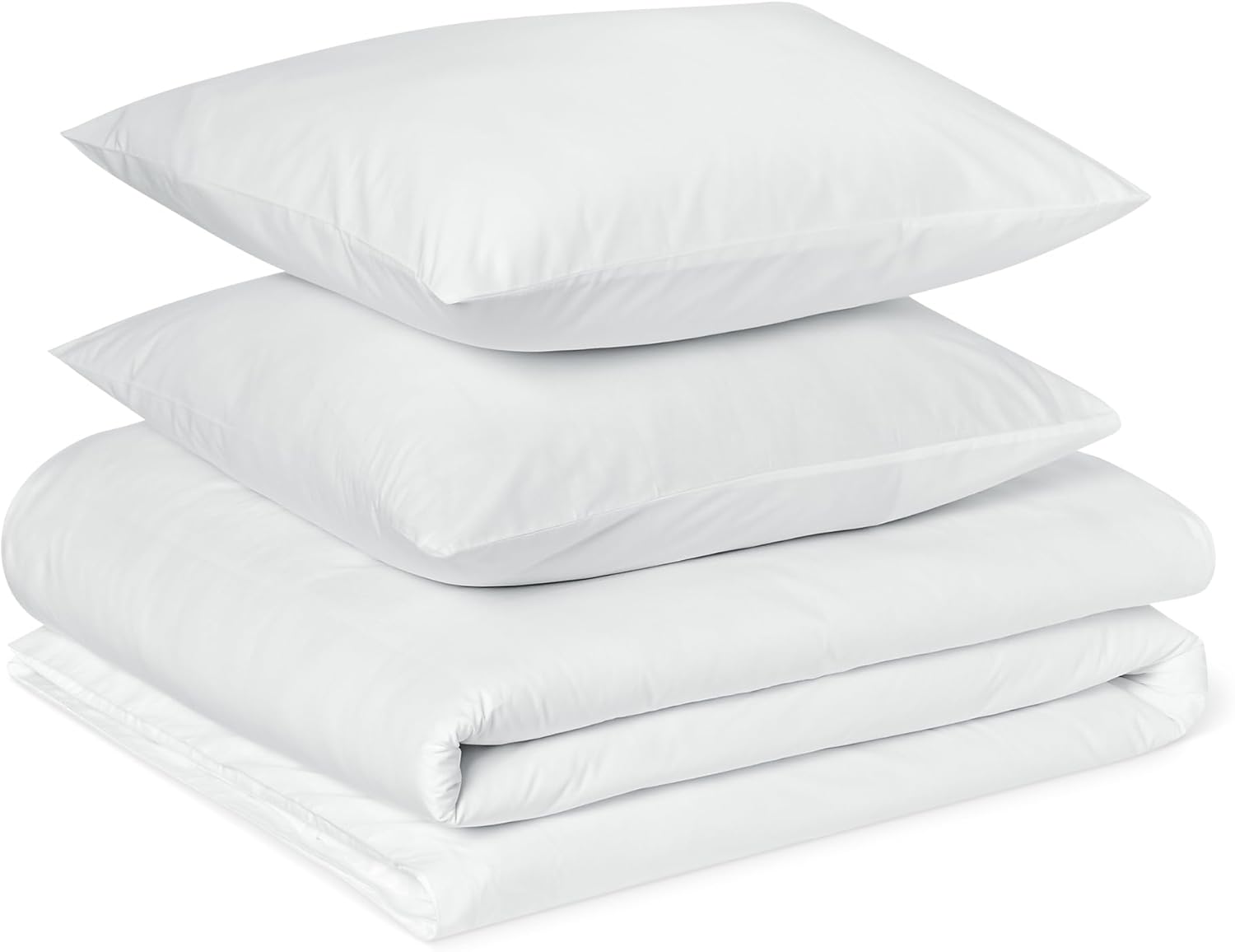 Thumbnail 6 de Amazon Basics Bettwäsche-Set 135x200 (100% Bio-Baumwolle, extra weich), 2-teilig mit Kissenbezug 50x80 in Weiß