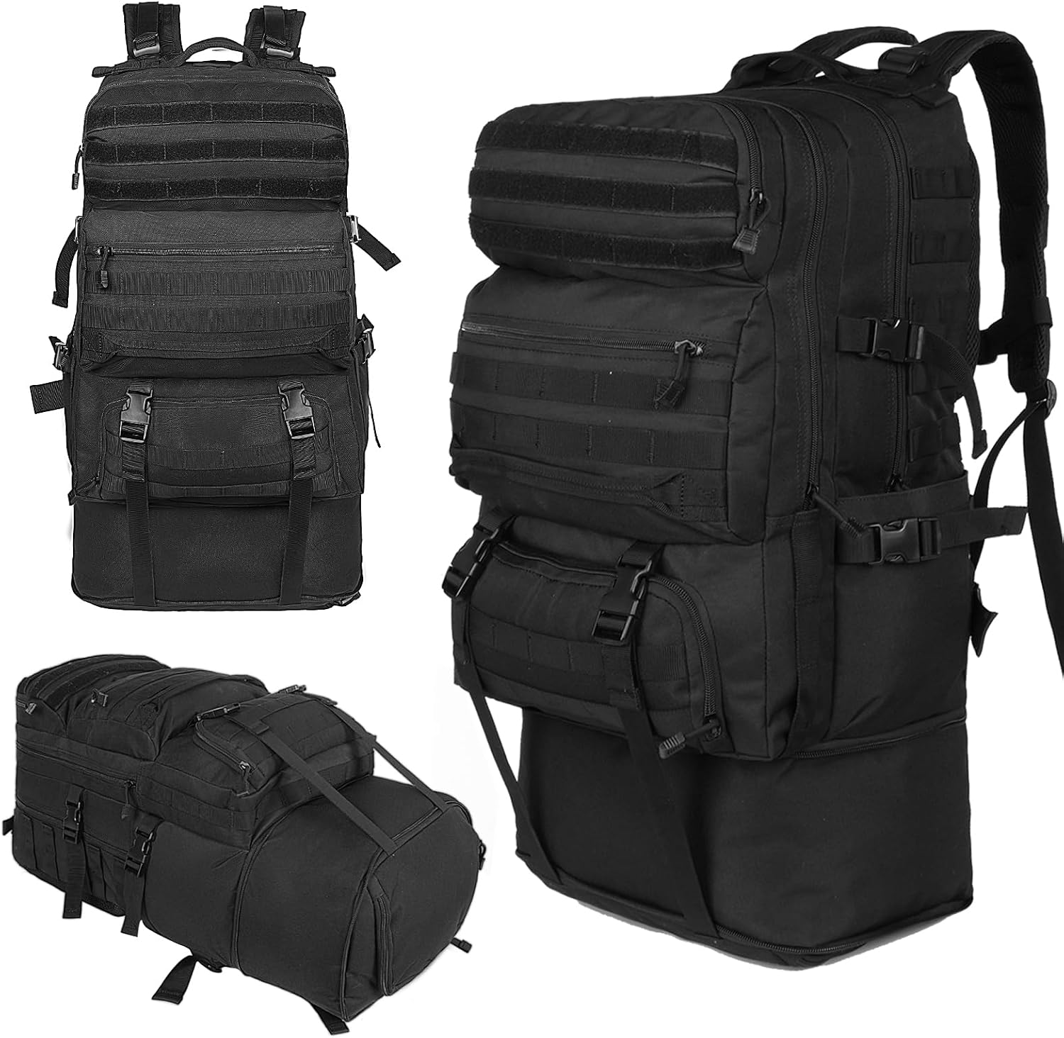 Thumbnail 6 de Oreunik Zaino Militare 45L: zaino tattico impermeabile con sistema Molle per trekking e campeggio (Verde)