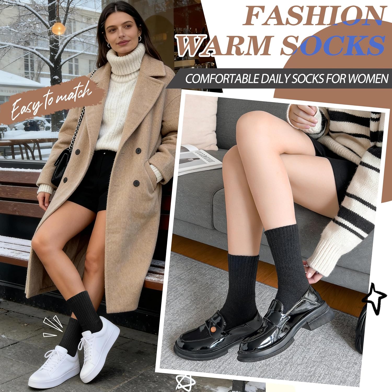 Thumbnail 3 de PROETRADE Merino Wool Socks 5-pack