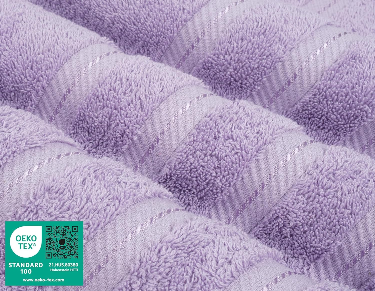 Thumbnail 2 de American Soft Linen 6-Piece Luxury Turkish Towel Set (Lavender) — 100% Cotton, 600 GSM
