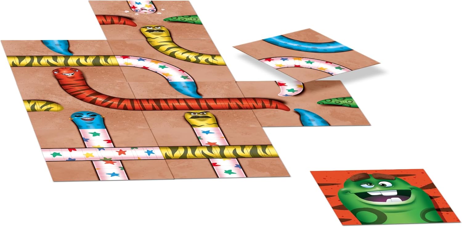 Crazy Worms – Auf die Würmer, fertig, los! Das lustige Plättchen Legespiel