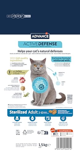 Detalle de Advance Cat Adult Sterilized con Pavo — Pienso para Gatos Esterilizados (1,5 kg)