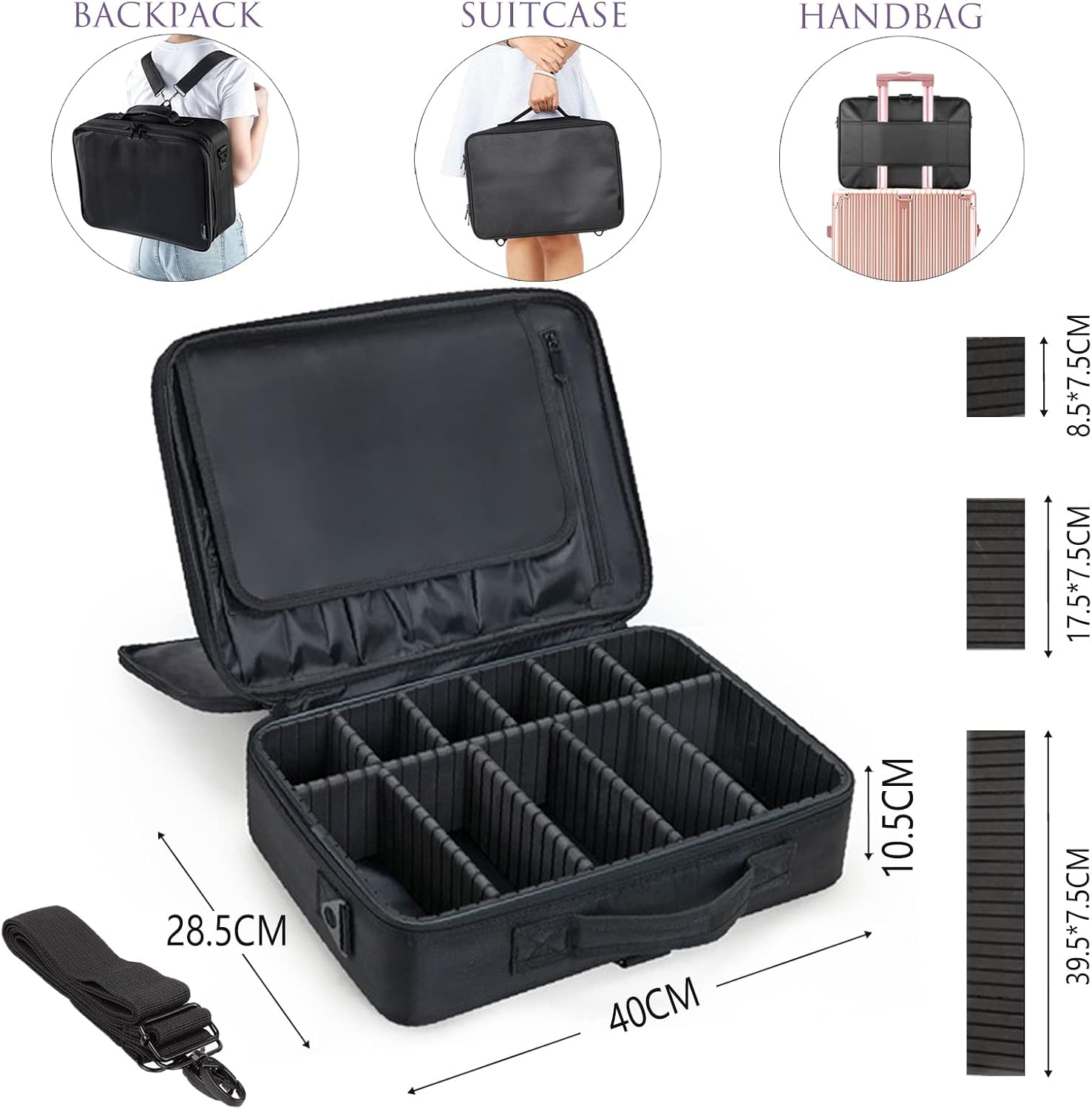 Thumbnail 5 de Makeup Organiser Box Extra Large 40.5cm