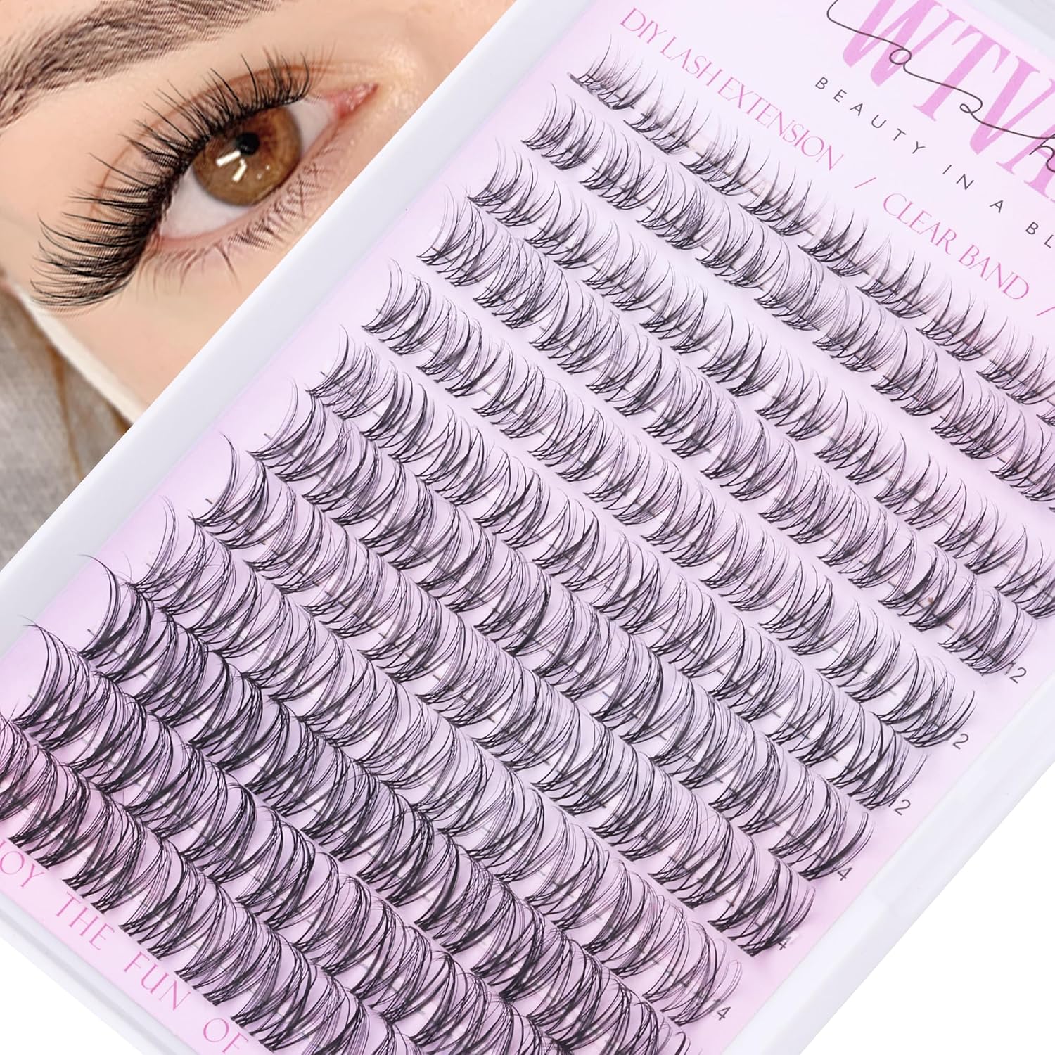Detalle de wtvane Natural Lash Clusters 8-16mm