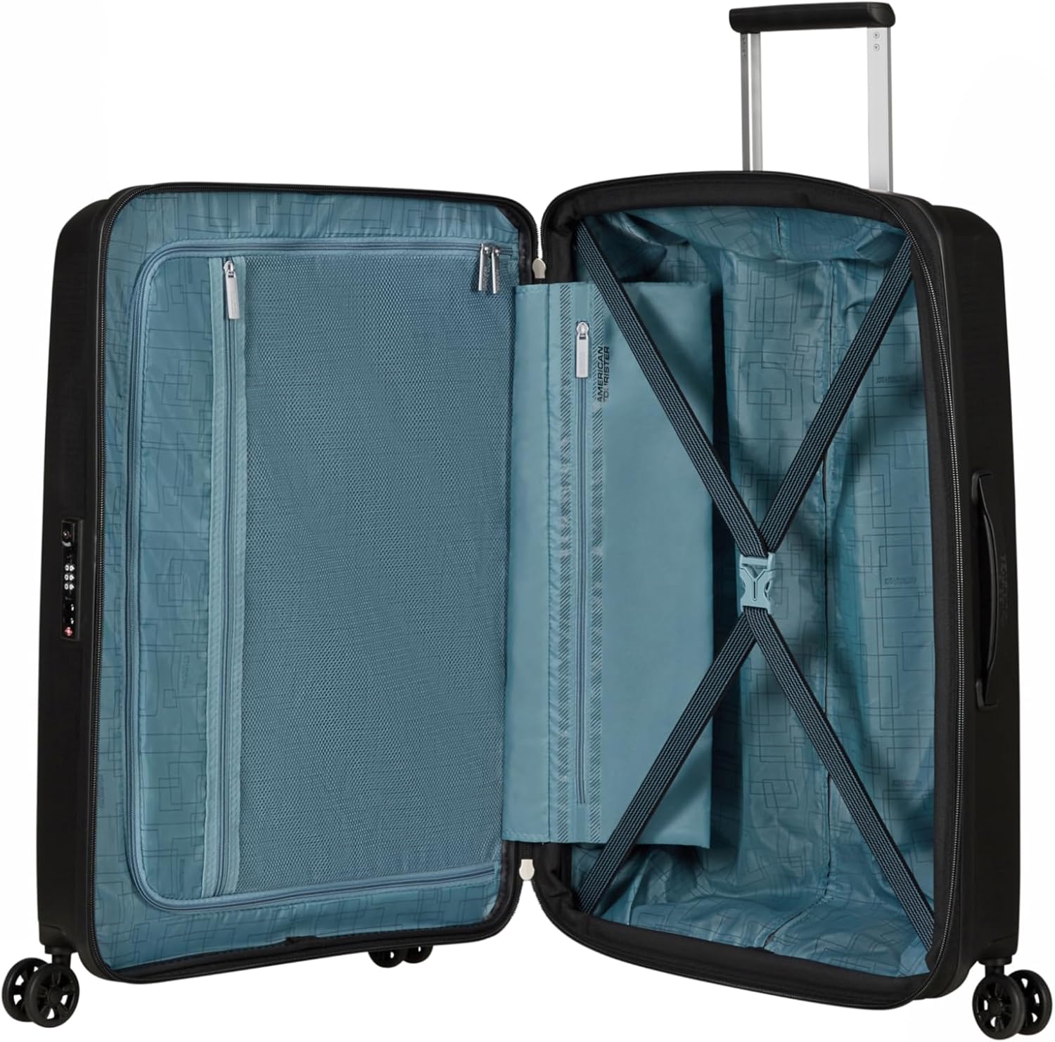 Detalle de American Tourister Aerostep Spinner M (67 cm) – erweiterbarer Koffer mit TSA-Schloss