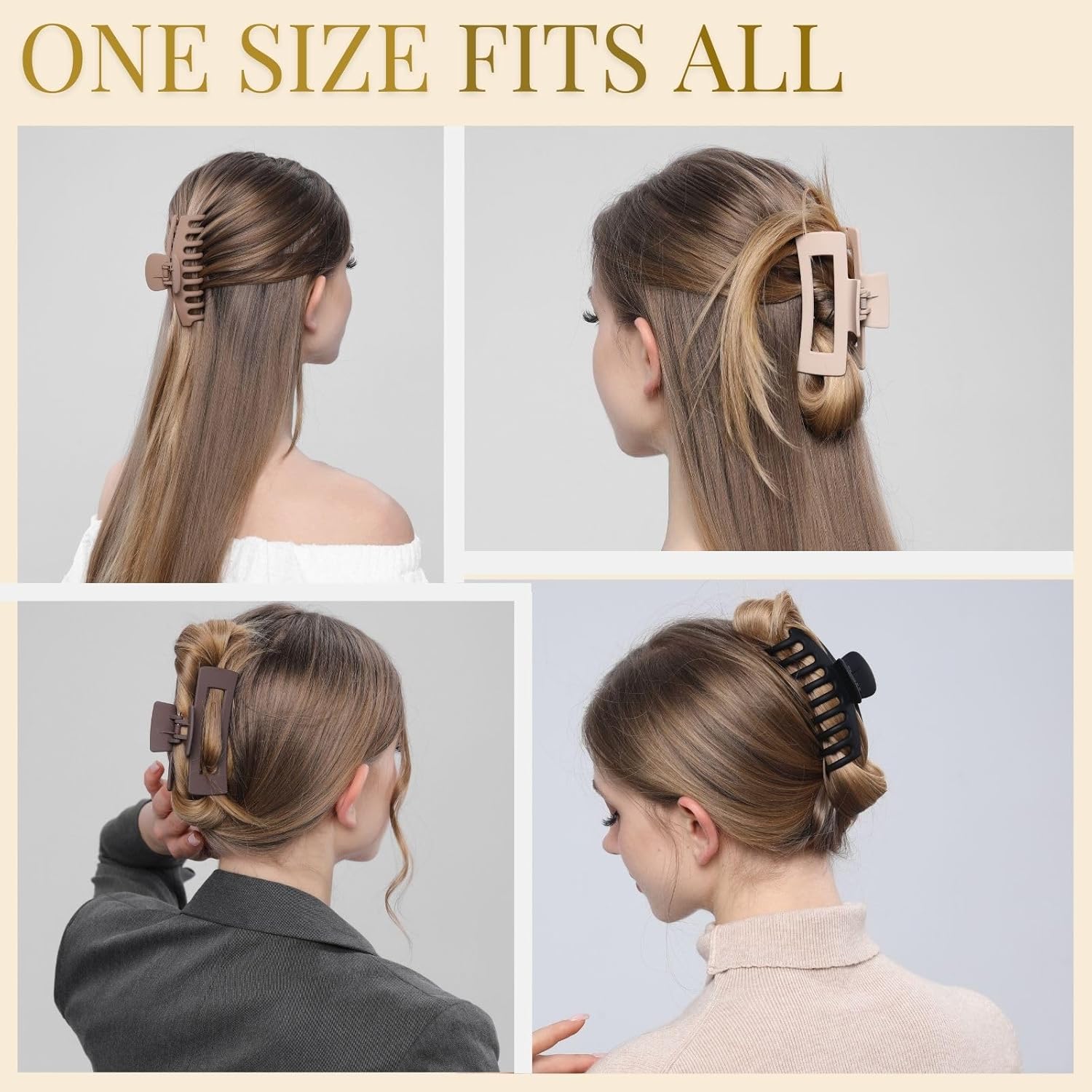 Thumbnail 3 de LuSeren 4.3" Large Hair Claw Clip for Thick Hair 🧖♀