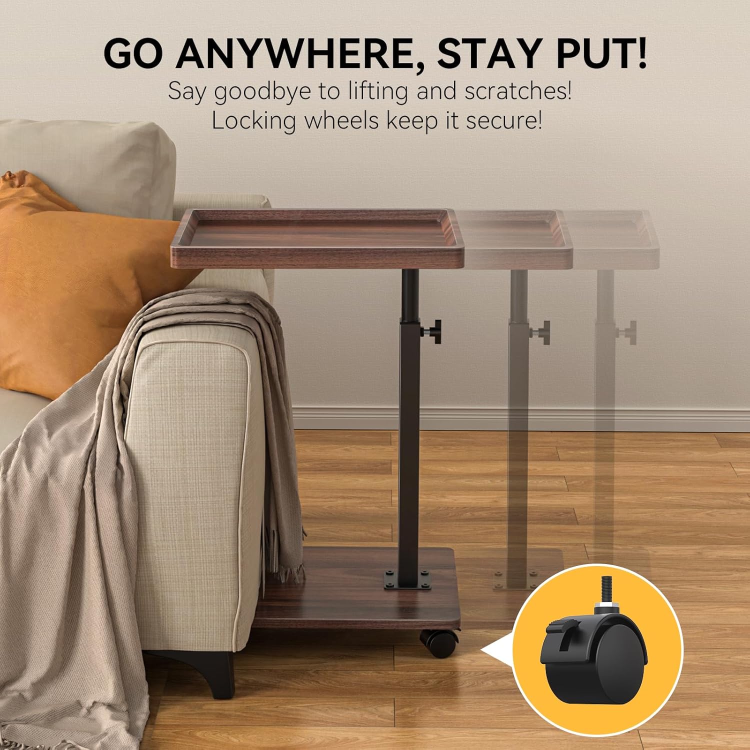 Thumbnail 4 de C Shaped Side Table 360° Swivel