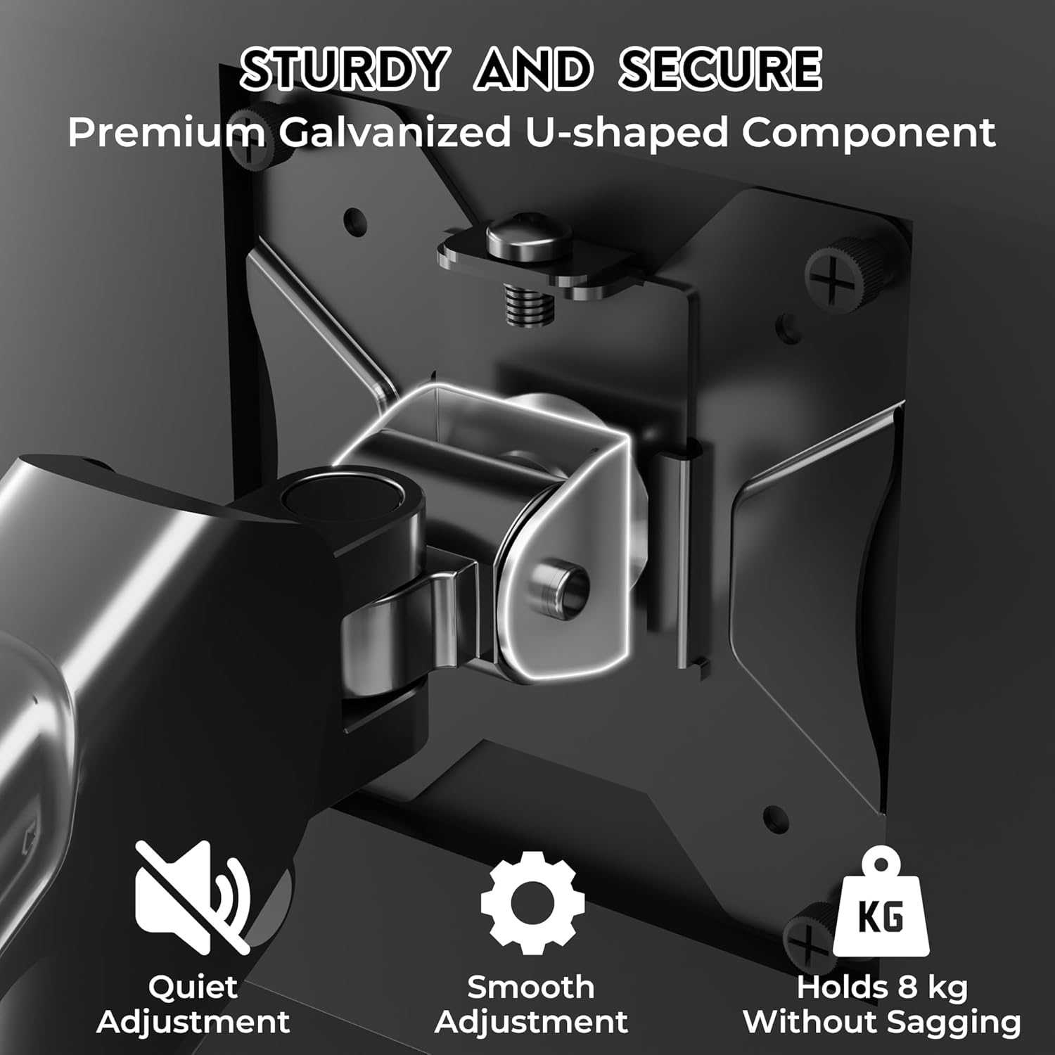 Thumbnail 2 de BONTEC supporto monitor a parete con braccio a molla a gas per 13–42" fino a 9 kg, VESA 200x200