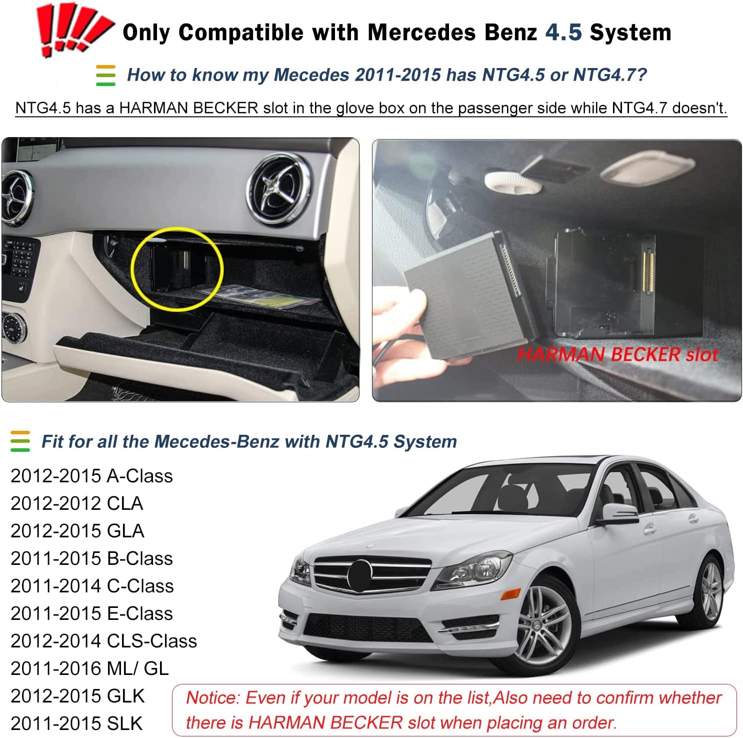 Detalle de Road Top Wireless CarPlay Adapter for Mercedes-Benz (NTG4.5) with Harman Becker Slot