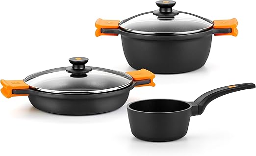 Detalle de BRA Efficient Set de Cocina 3 Piezas, Aluminio Fundido