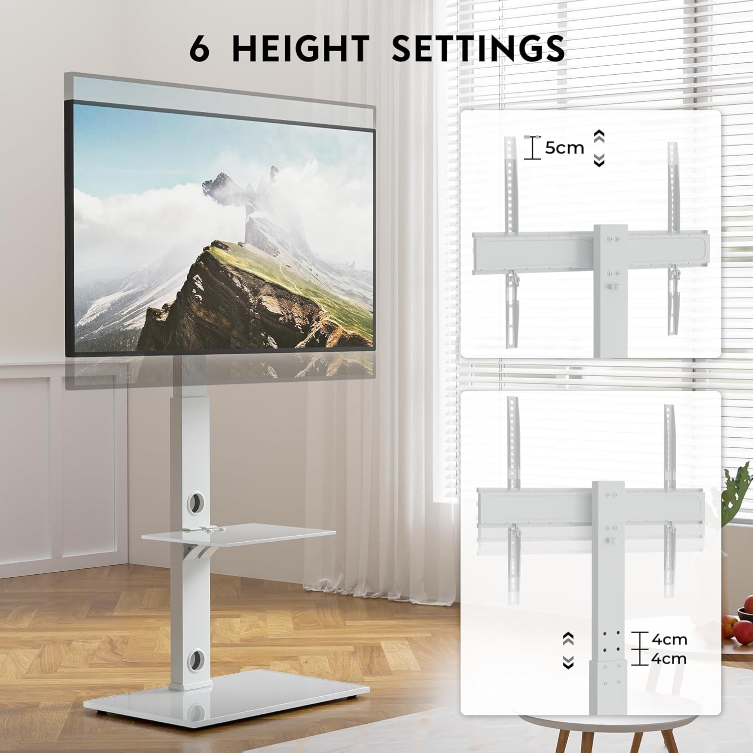 Detalle de BONTEC Floor TV Stand 30–70 inch