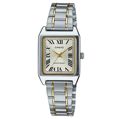 Detalle de Montre Femme Casio: eleganza pratica con cassa rettangolare e cinturino in acciaio