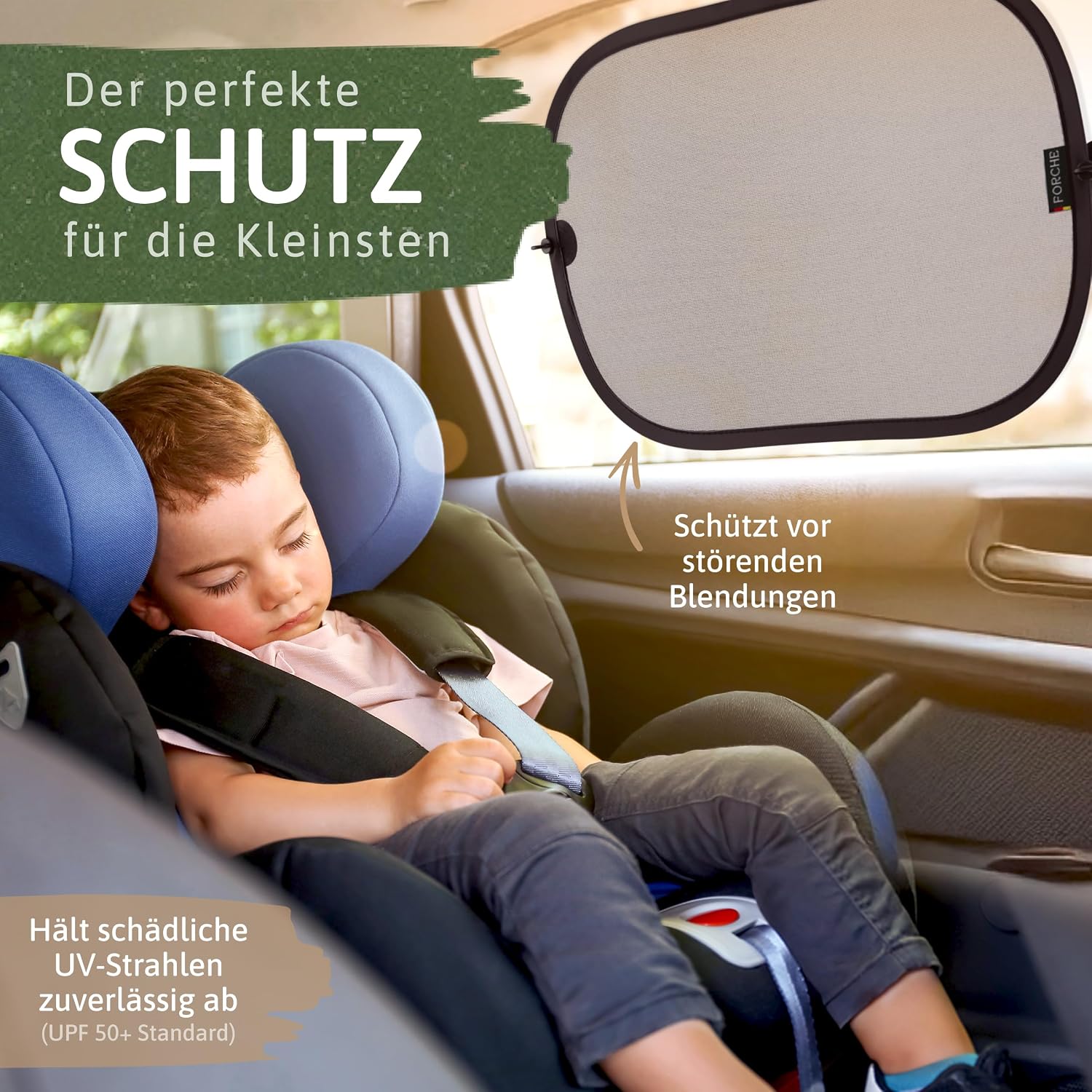 Detalle 2 de FORCHE Auto Sonnenschutz Seitenscheibe ☀