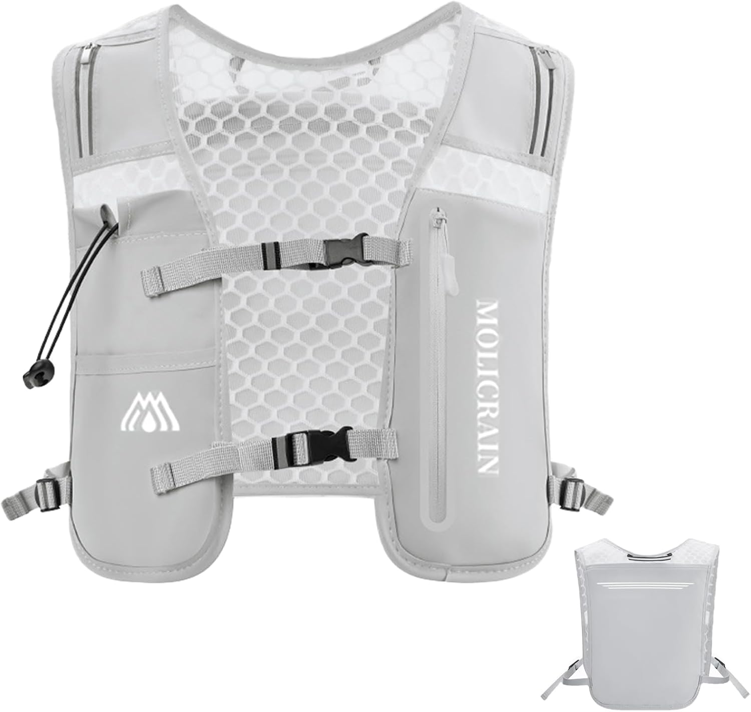 Detalle de MOLICRAIN Running Vest Phone Holder: 5L Lightweight Hydration Vest for All‑Terrain Running