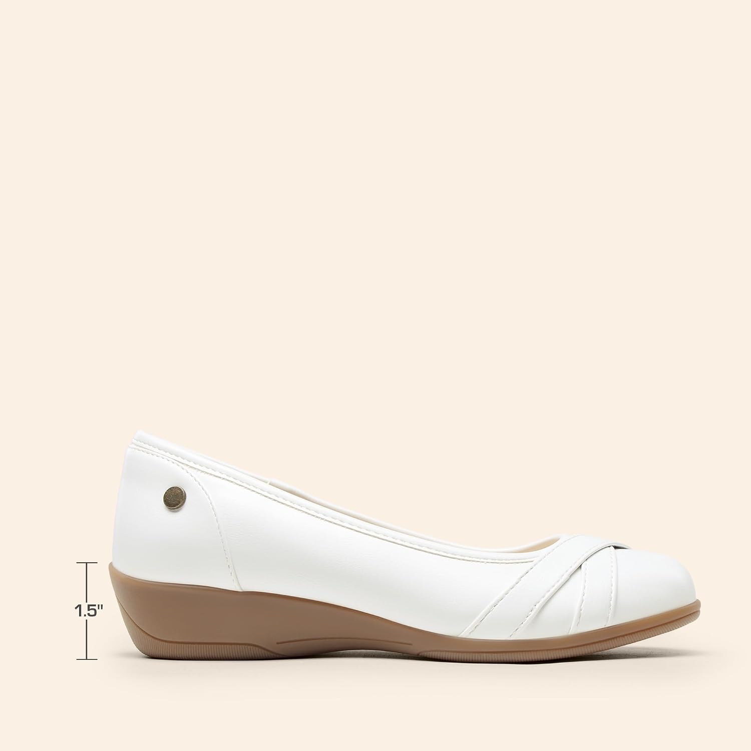 Detalle 2 de DREAM PAIRS Women's Ballet Flats with 1.5-inch Wedge Heel
