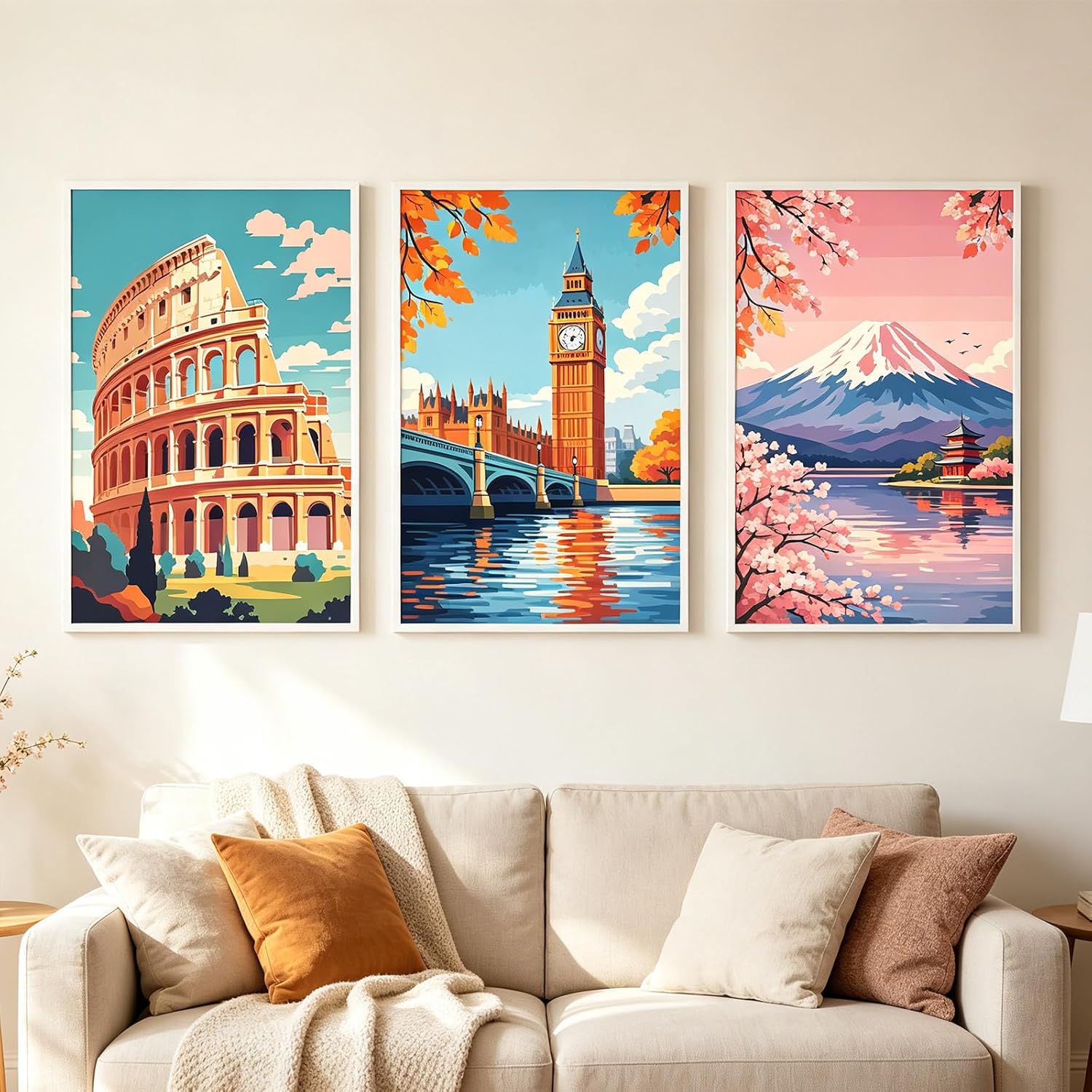 Thumbnail 4 de Kaieteur 6 Pack Painting by Number Kits for Adults – 20x30cm Canvas, 6 Pack with 9 Brushes and 30 Acrylic Paints
