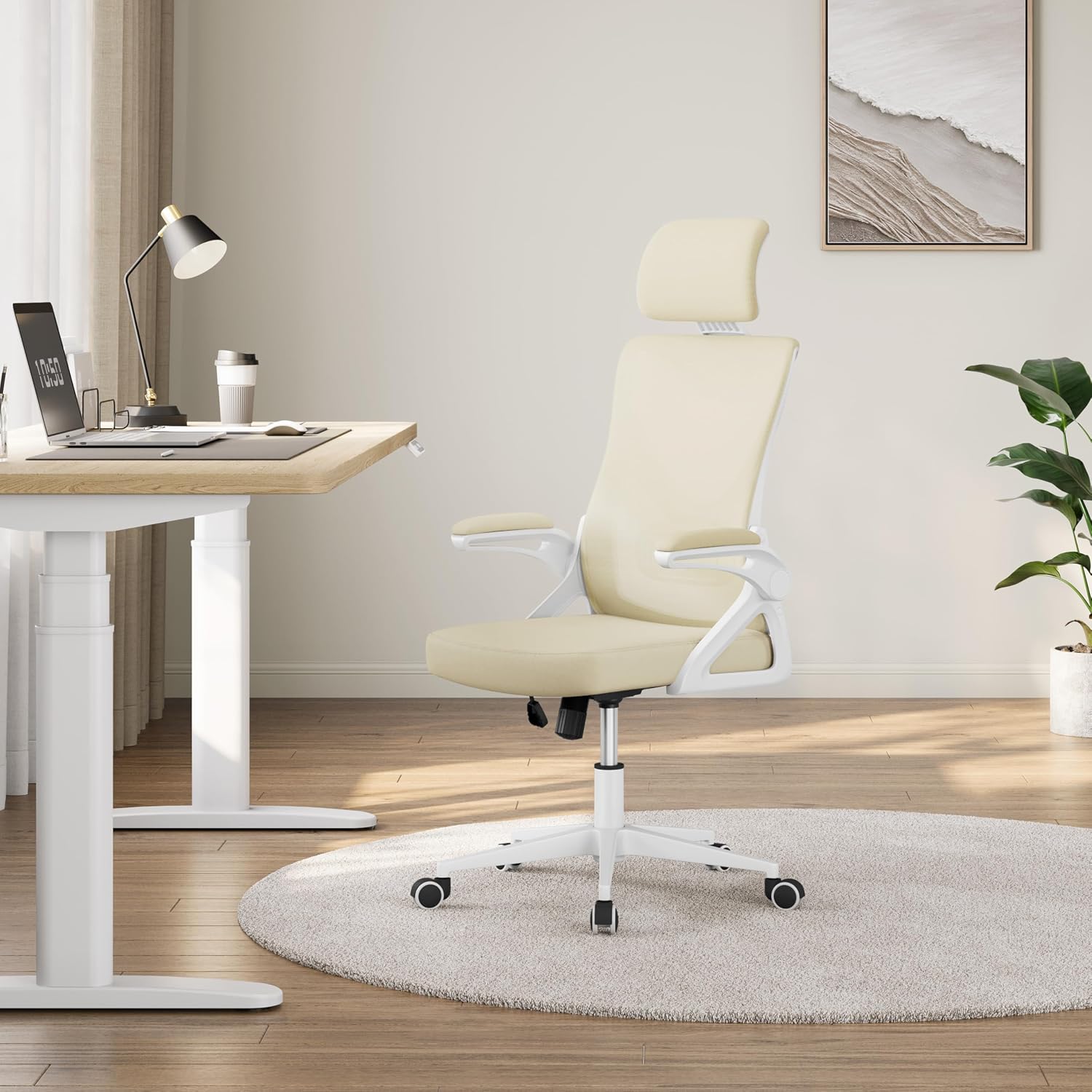 Thumbnail 1 de Yaheetech Sedia Ufficio Ergonomica con Poggiatesta Regolabile e Schienale Alto – Comforte Personalizzato per Lavoro Prolungato