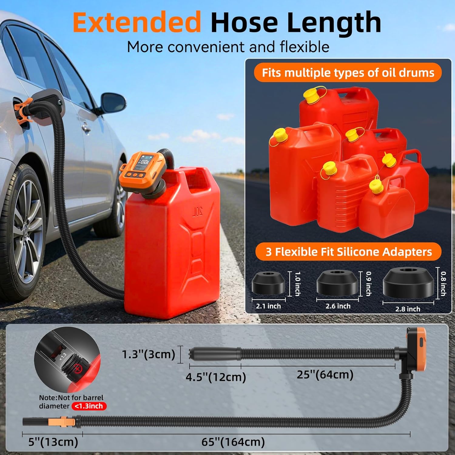 Thumbnail 4 de Cordless Fuel Transfer Pump with Auto Stop — 3.8 GPM, 90" Hose, 3 Adapters