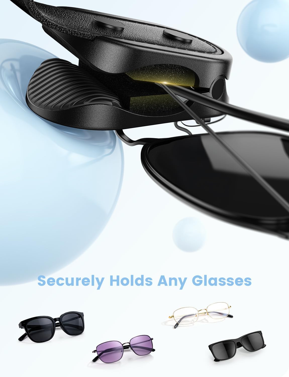 Detalle de Lamicall Car Sunglasses Holder, Leather