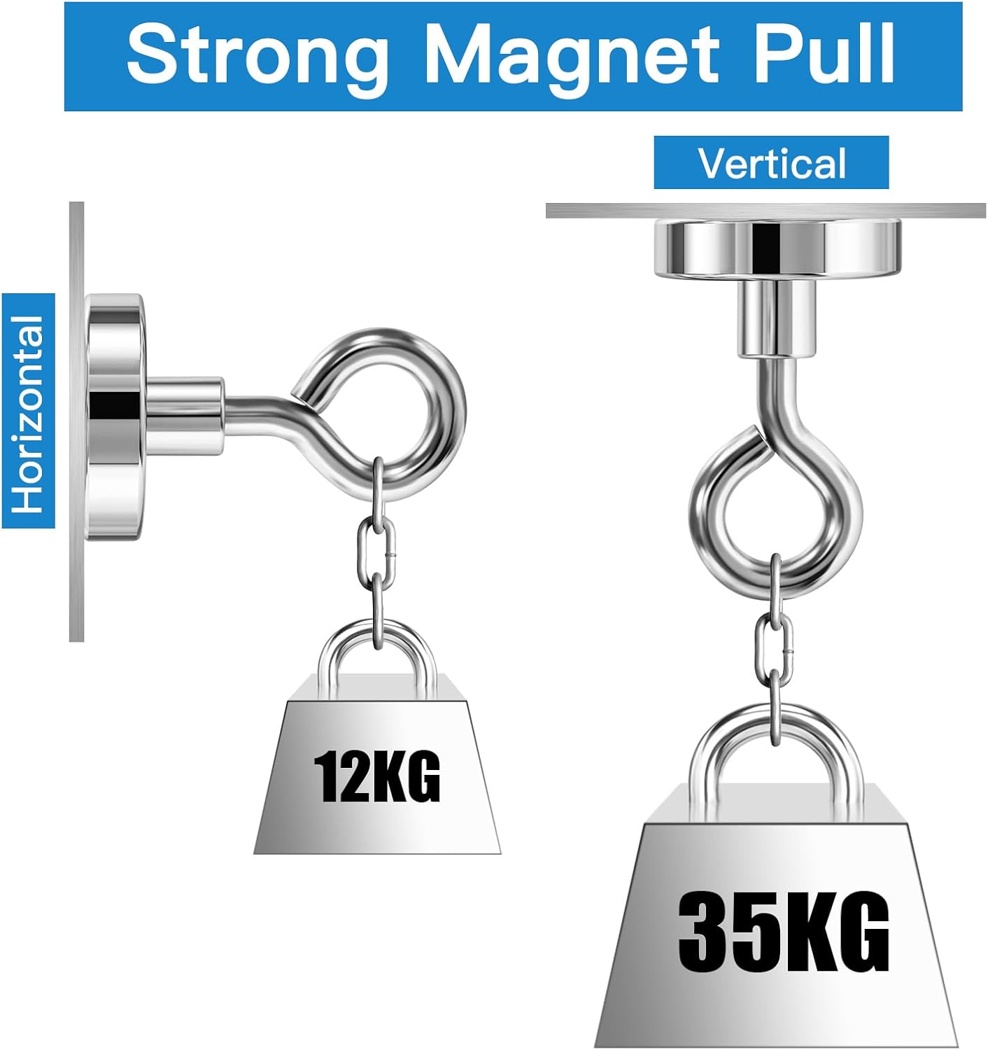 Thumbnail 3 de Wukong haczyki magnetyczne z magnesem neodymowym 32 mm, 2 sztuki