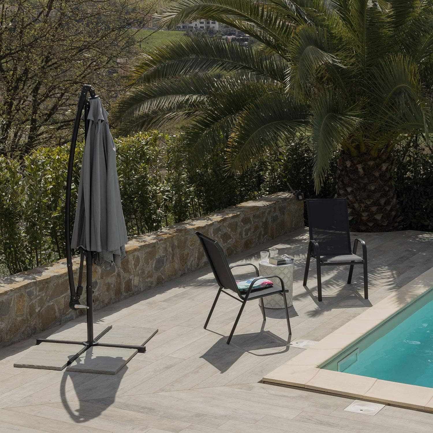 Thumbnail 5 de Baroni Home Ombrellone da Giardino per Terrazzo e Balcone con telo in poliestere