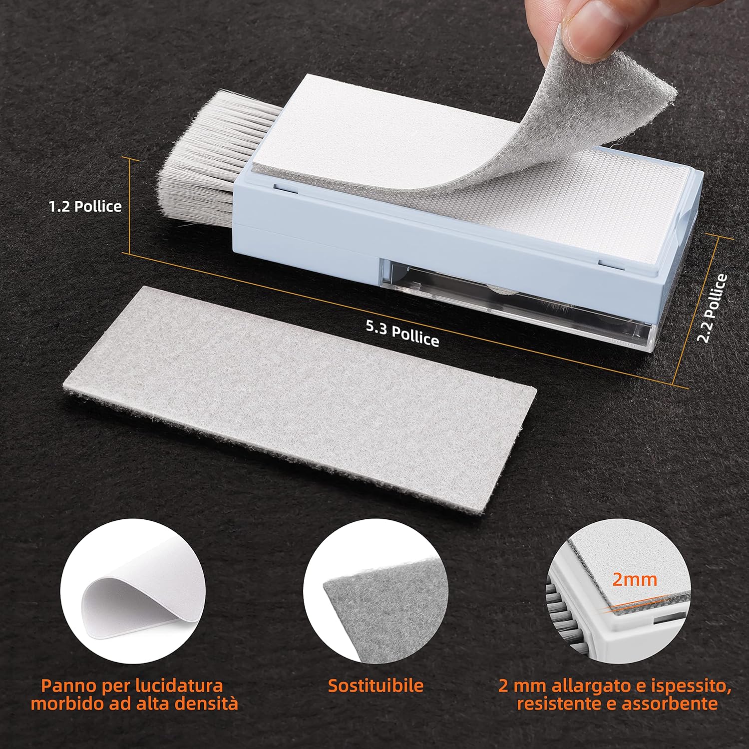 Detalle 2 de Ordilend Tutto in Uno Kit Pulizia Tastiera e Dispositivi – 10 in 1, Portatile e Completo