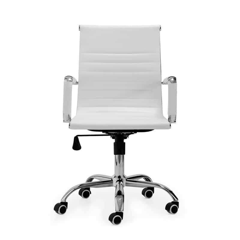 Detalle 2 de Adec Lucy: Silla de Oficina Blanca, ergonómica y regulable