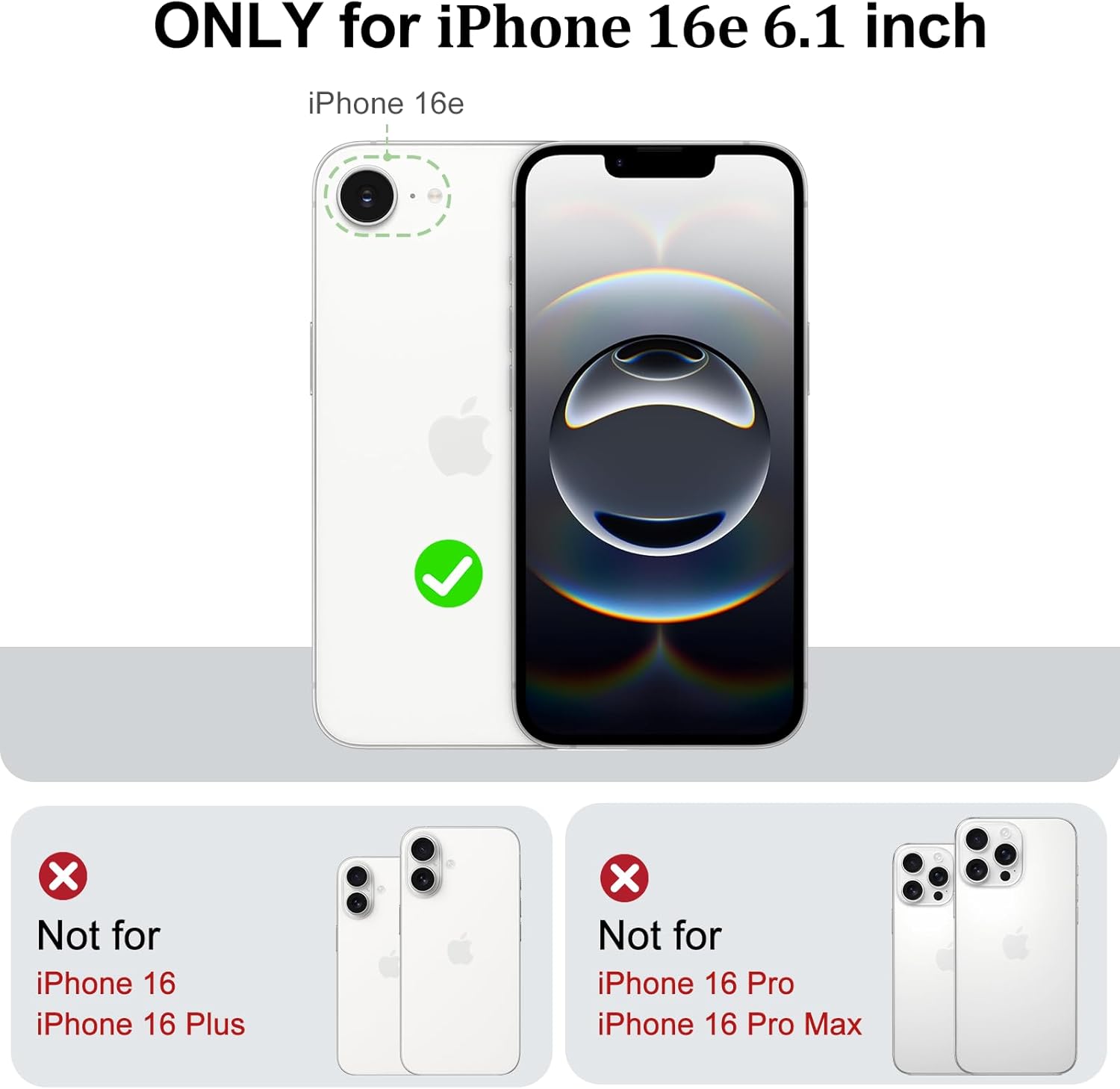 Thumbnail 1 de OIIAEE Liquid Silicone Case for iPhone 16e (2025) 6.1" – Midnight Blue
