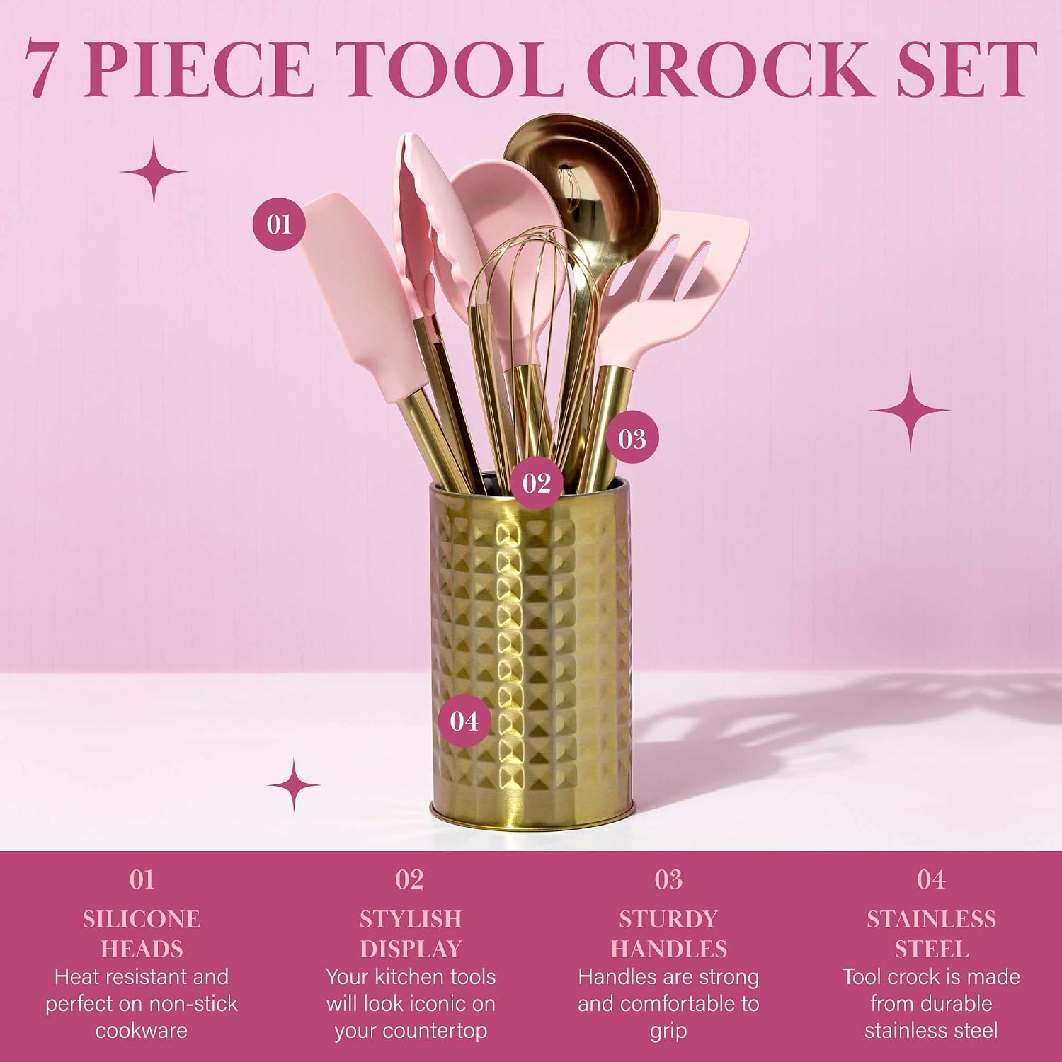 Detalle de Paris Hilton Kitchen utensil set 7-Piece 🍴