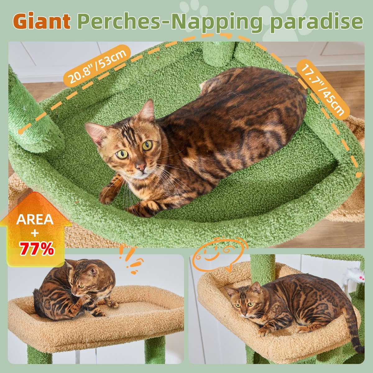 Detalle de Taoqimiao MS034T Rascador para gatos 180 cm