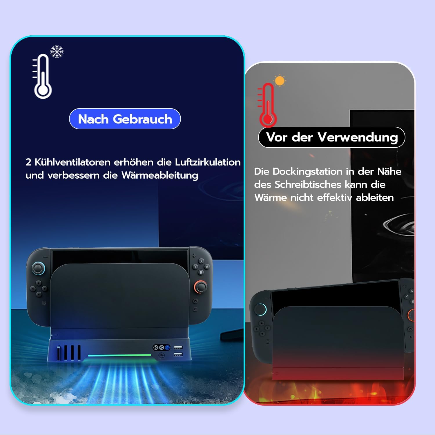 Thumbnail 6 de Kühler Standfuß für Nintendo Switch 2 mit 8 Slots