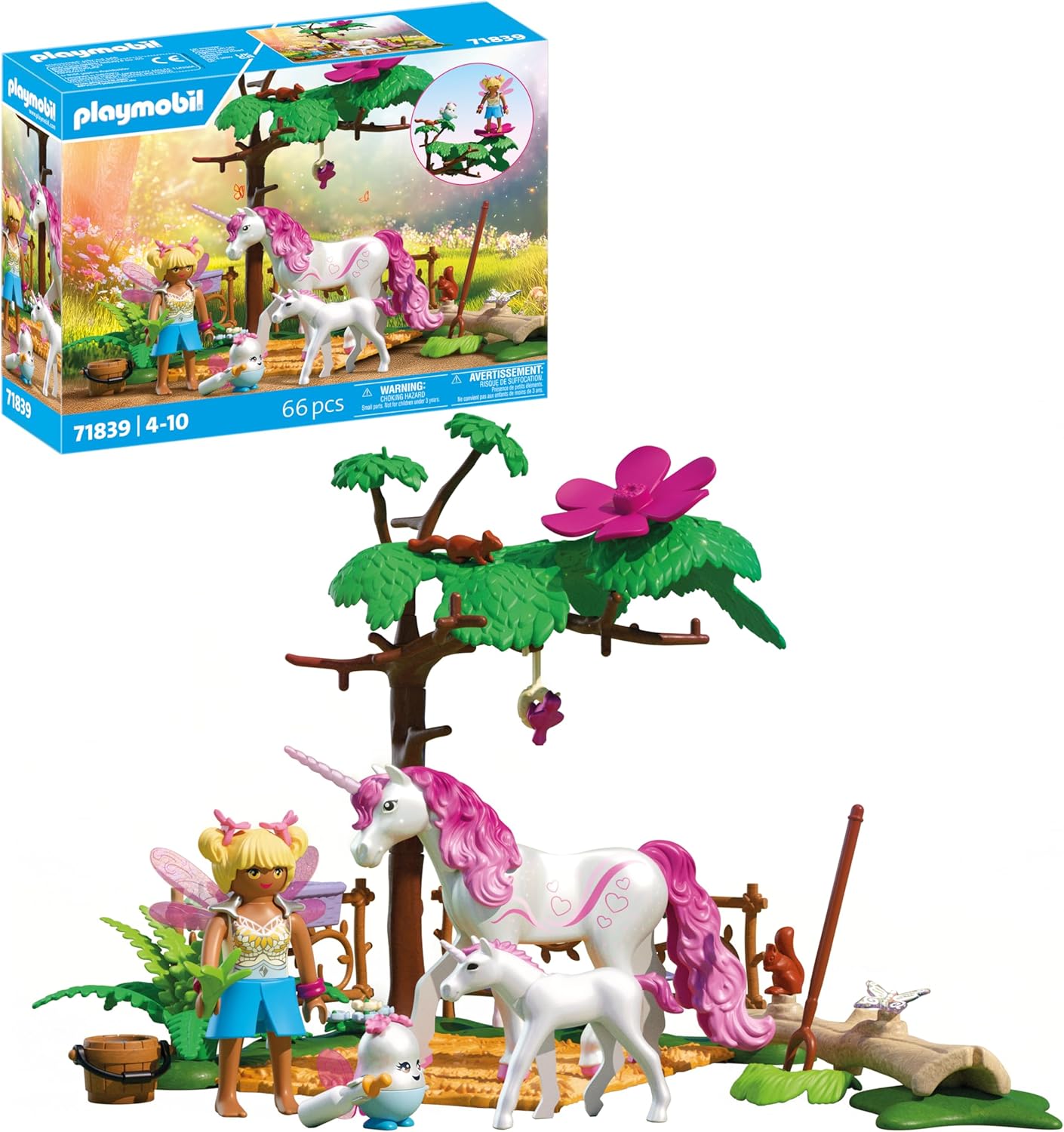 PLAYMOBIL Magic Unicorns – Zauberhafter Einhornstall (71839) für Fantasieräuberinnen und -räuber ab 4 Jahren