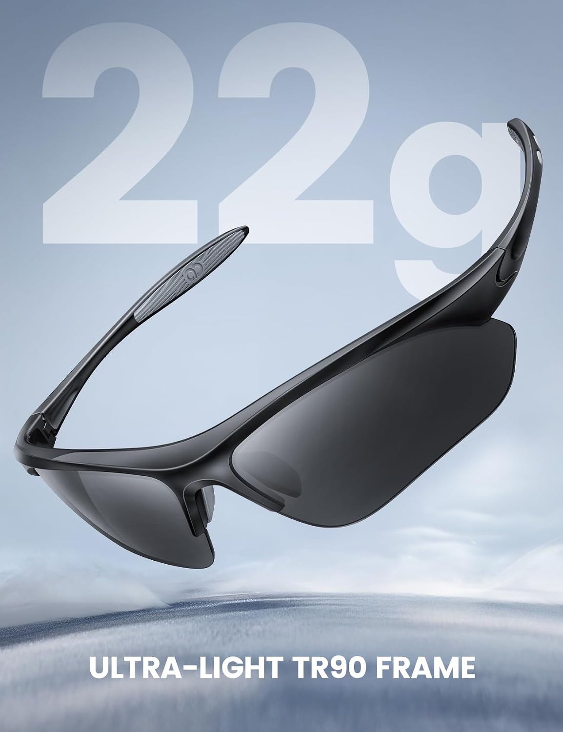 Detalle 2 de Lamicall 2026 Polarised Sports Sunglasses, 22g, UV400, TR90 Frame