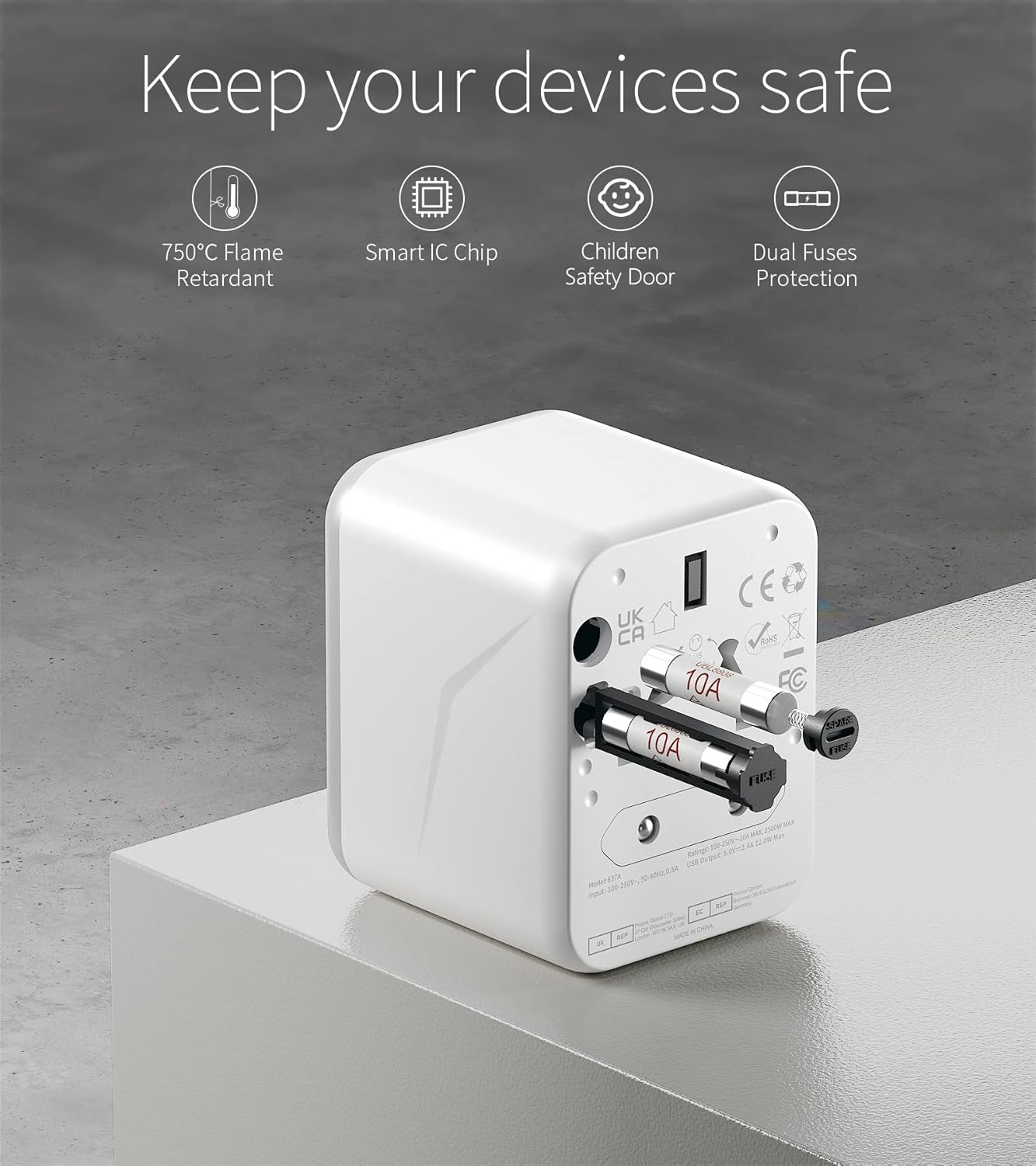 Thumbnail 3 de FSTravelP Universal Plug Adapter 150+ countries 🌍