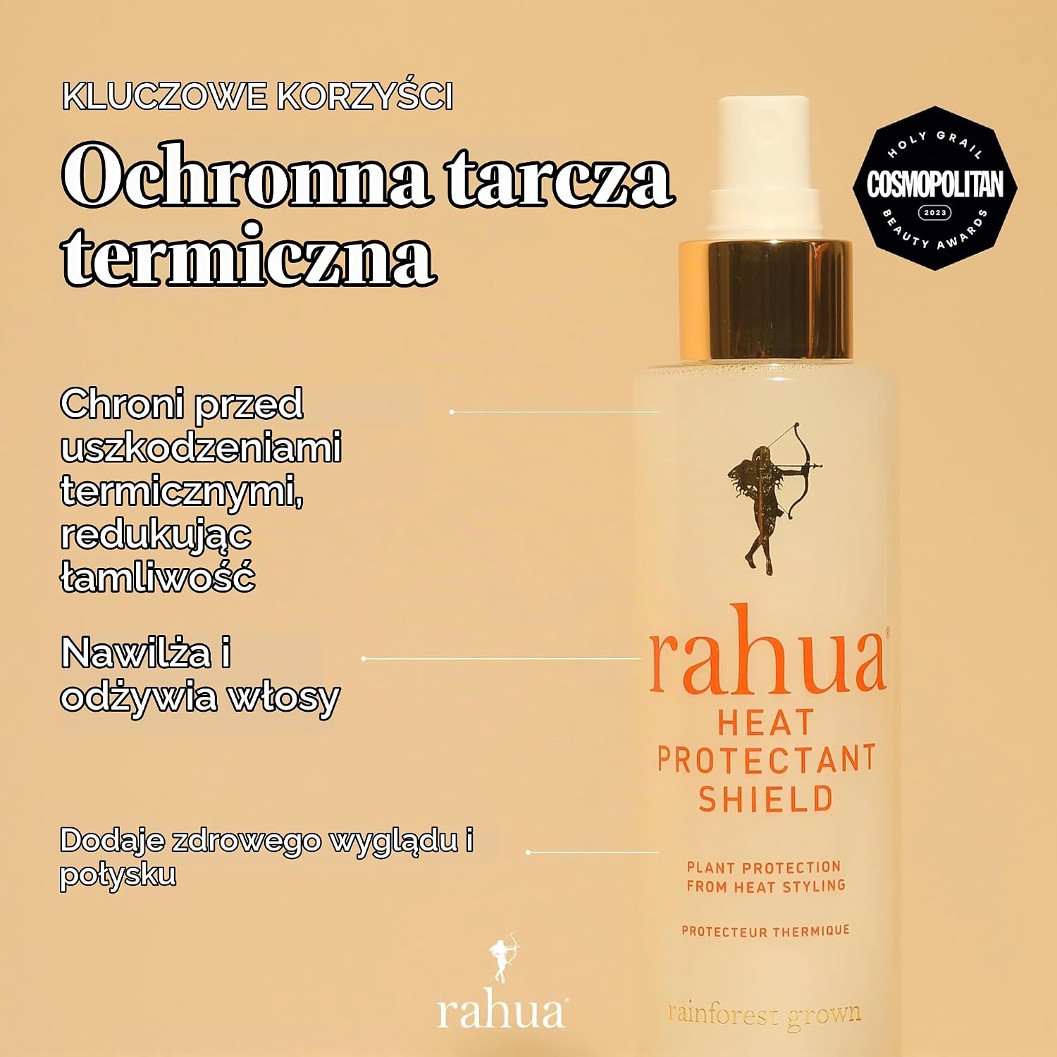 Detalle 2 de Rahua Heat Protectant Shield – spray termoochronny do włosów, 193 ml