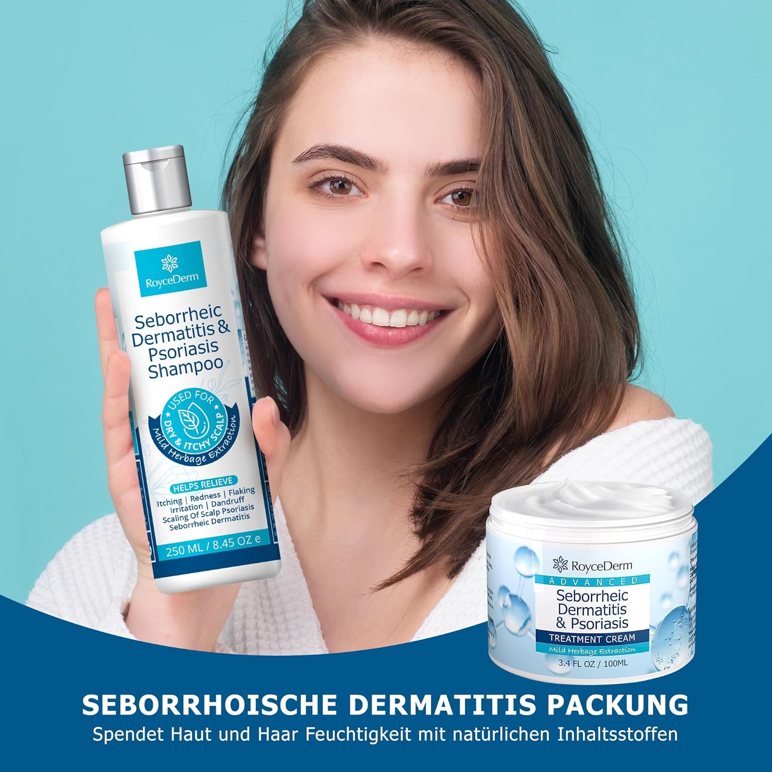 Thumbnail 4 de RoyceDerm Seborrhoisches Schuppenflechte Shampoo für Kopfhaut und Körper