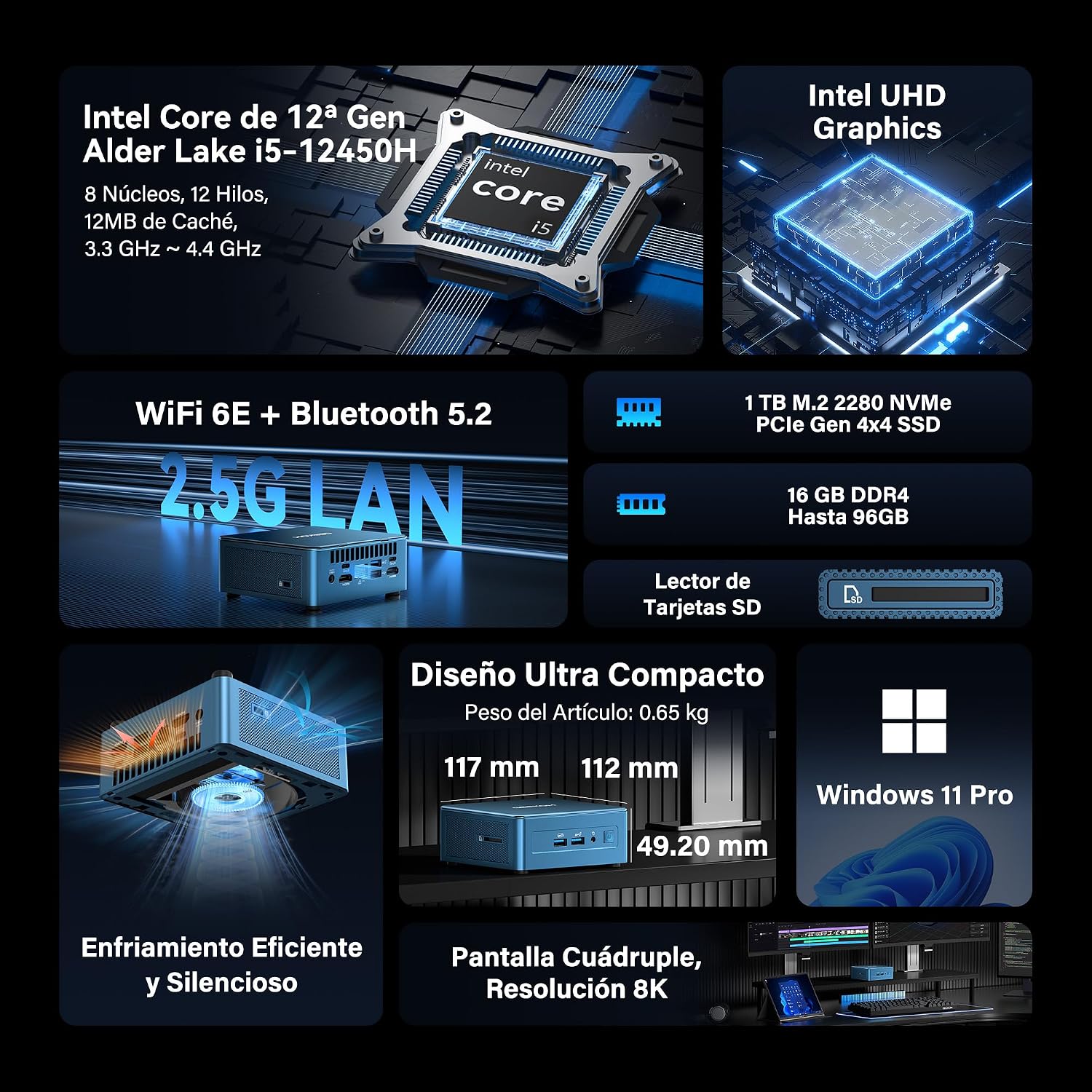 Detalle 2 de GEEKOM IT12 Mini PC