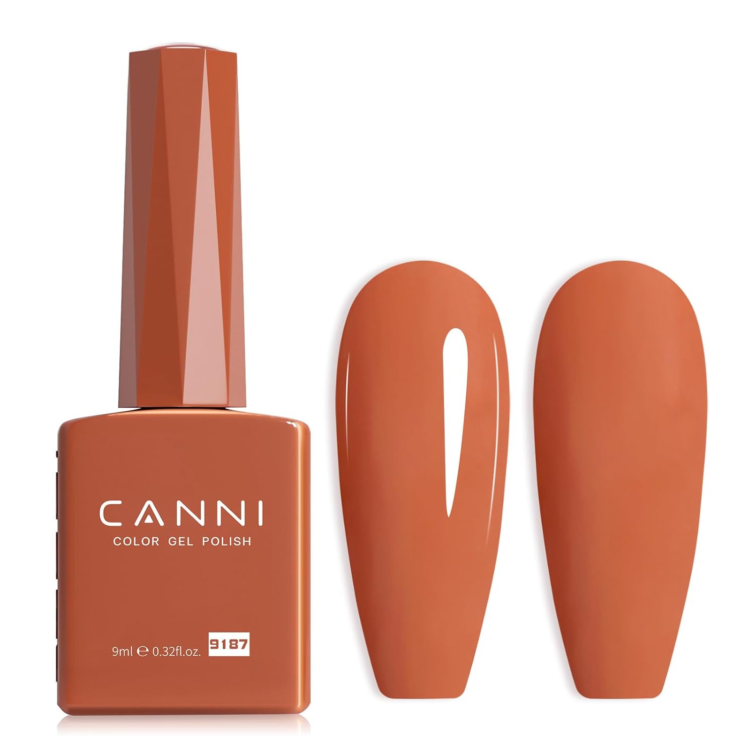 Detalle de CANNI Brown Gel Nail Polish – Caramel Brown, 1Pcs, Soak-Off UV/LED Gel for Salon-Quality Nails at Home
