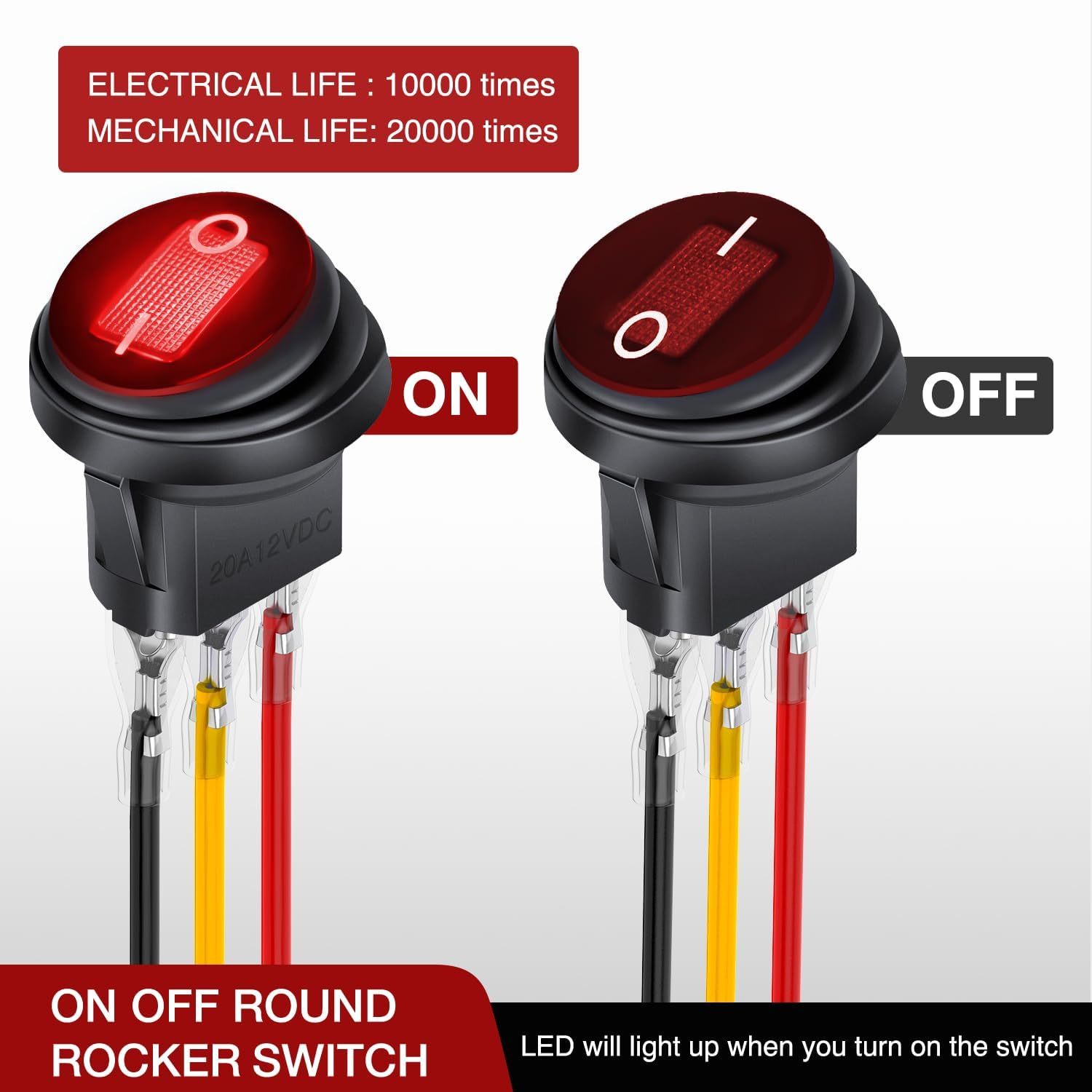 Thumbnail 1 de Nilight 5Pcs Rocker Toggle Switch 12V 🎛️