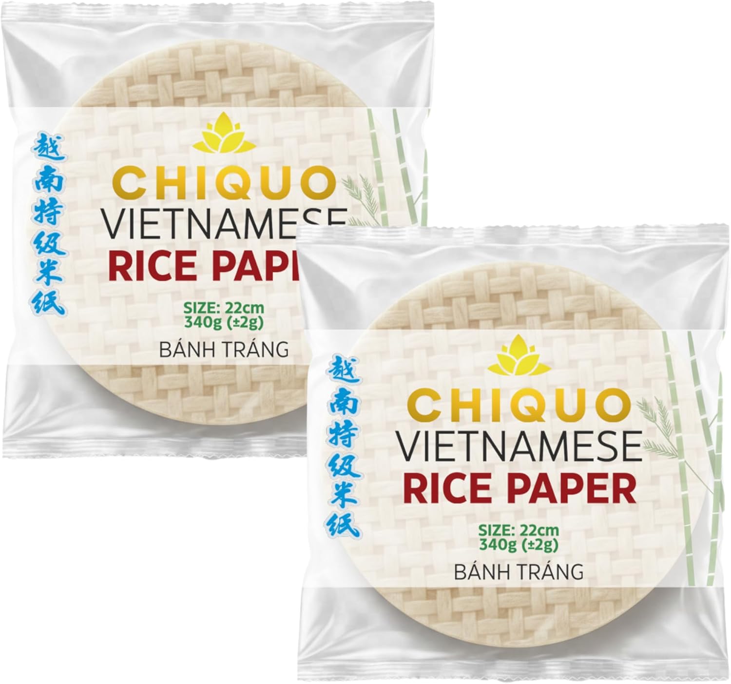 Thumbnail 6 de Chiquo Vietnamese Rice Paper 22cm 340g – Pack of 3: Authentic Wrappers for Spring & Summer Rolls