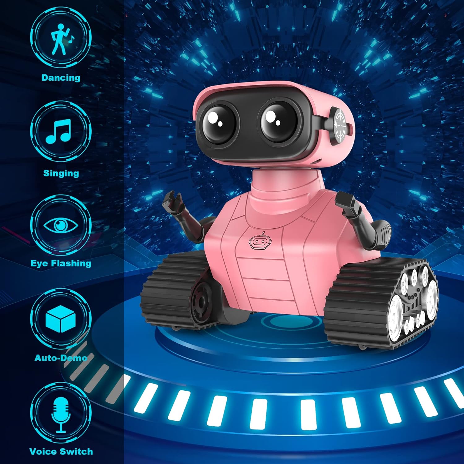 Thumbnail 1 de Hamourd Robot Toys for Girls: Rechargeable RC Robot with Dancing Lights, Flexible Limbs, and 2.4GHz Controller